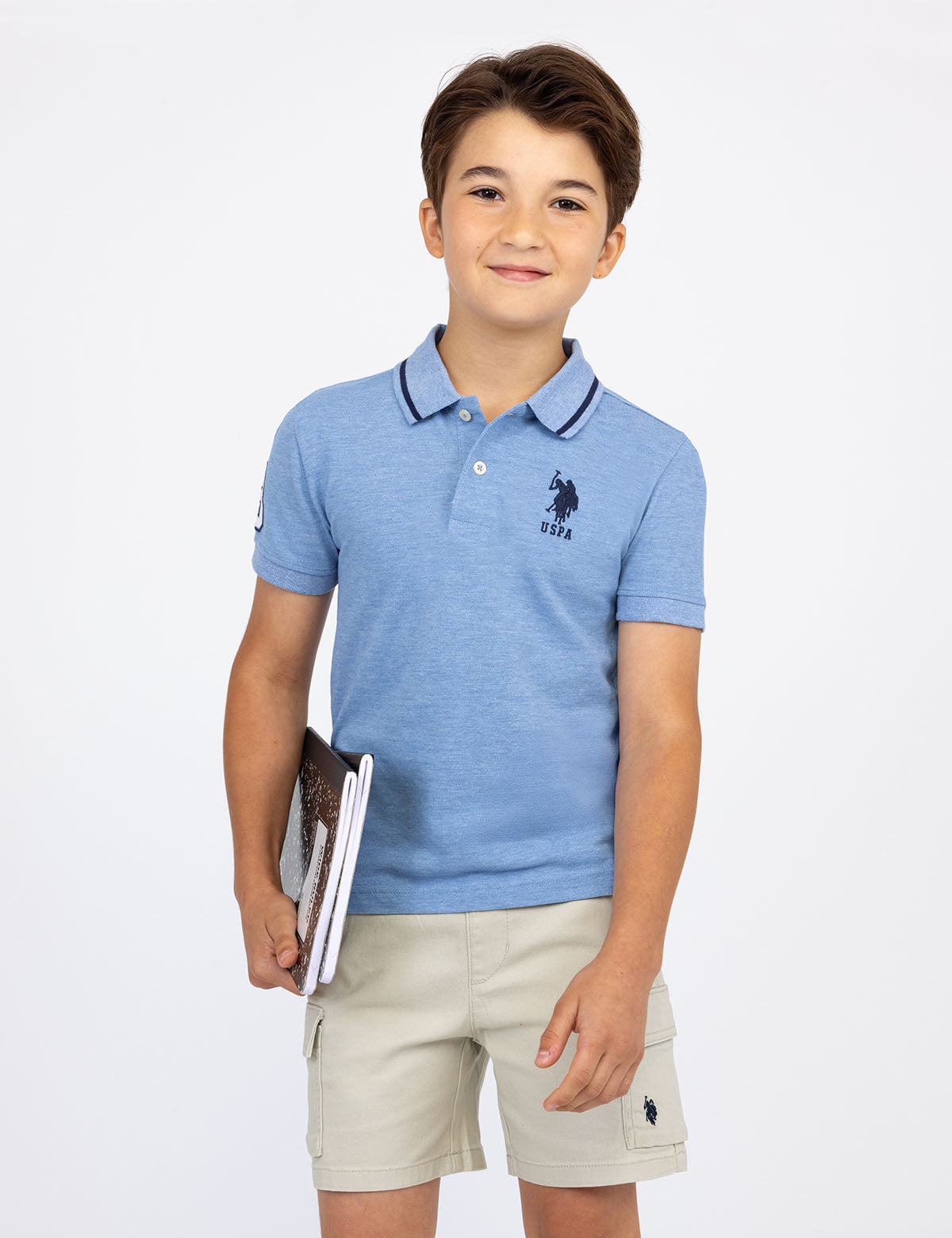 Boys Solid Pique Polo Shirt | Casual & Comfortable