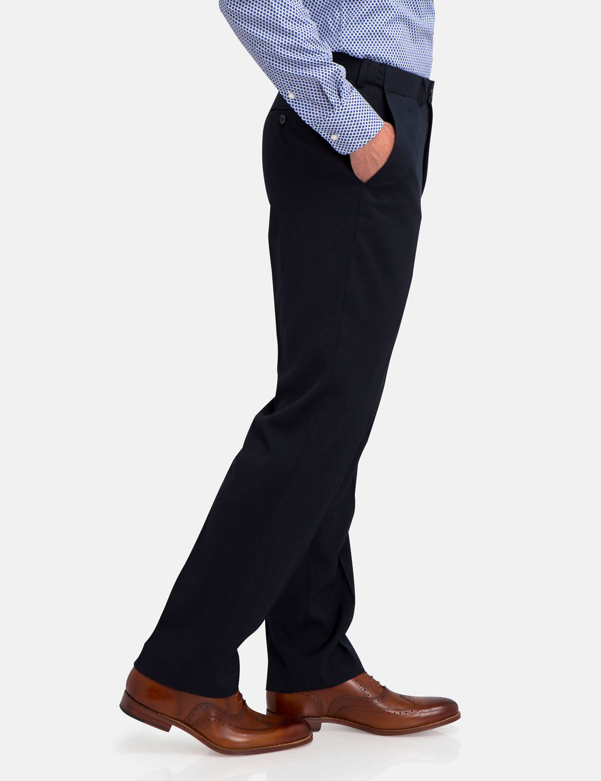 Classic Navy Dress Pants for Men | Slim Fit Suit Trousers