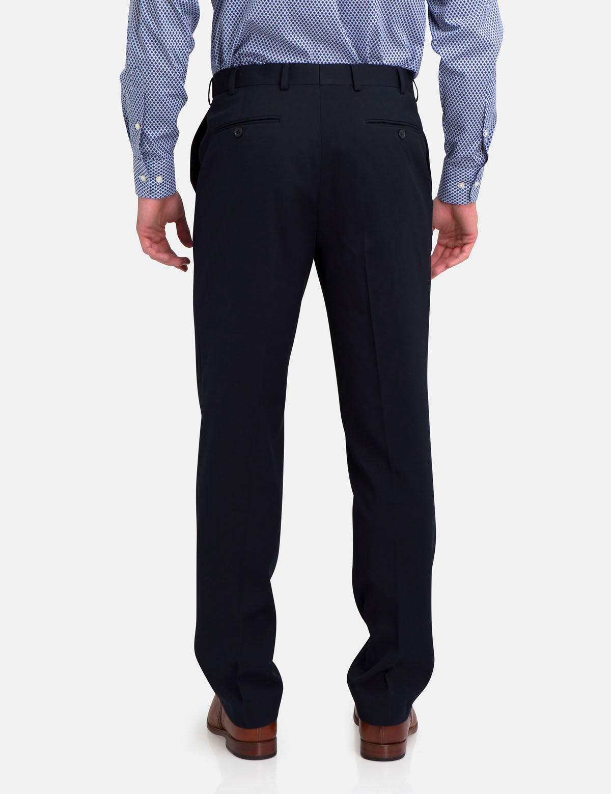Classic Navy Dress Pants for Men | Slim Fit Suit Trousers
