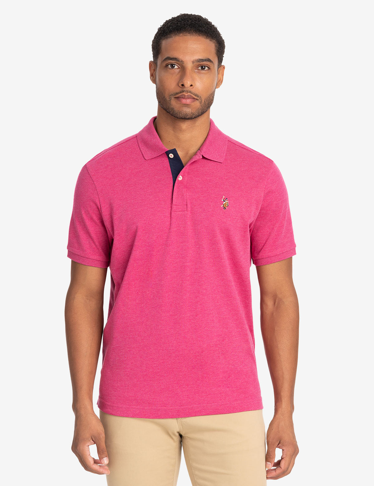 Men's Cotton Polo Shirt with Embroidered Logo | Multi-Color Design