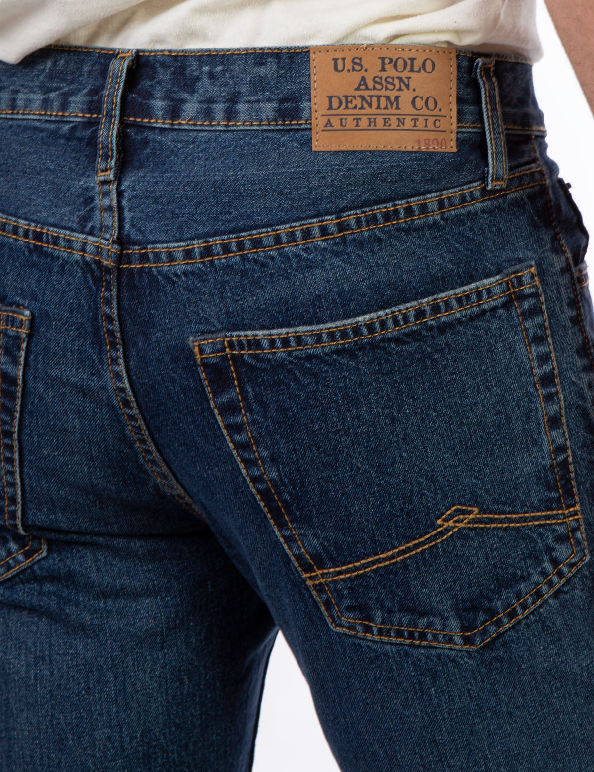 Classic Straight Fit Denim Jeans with Button Closure & 5 Pockets
