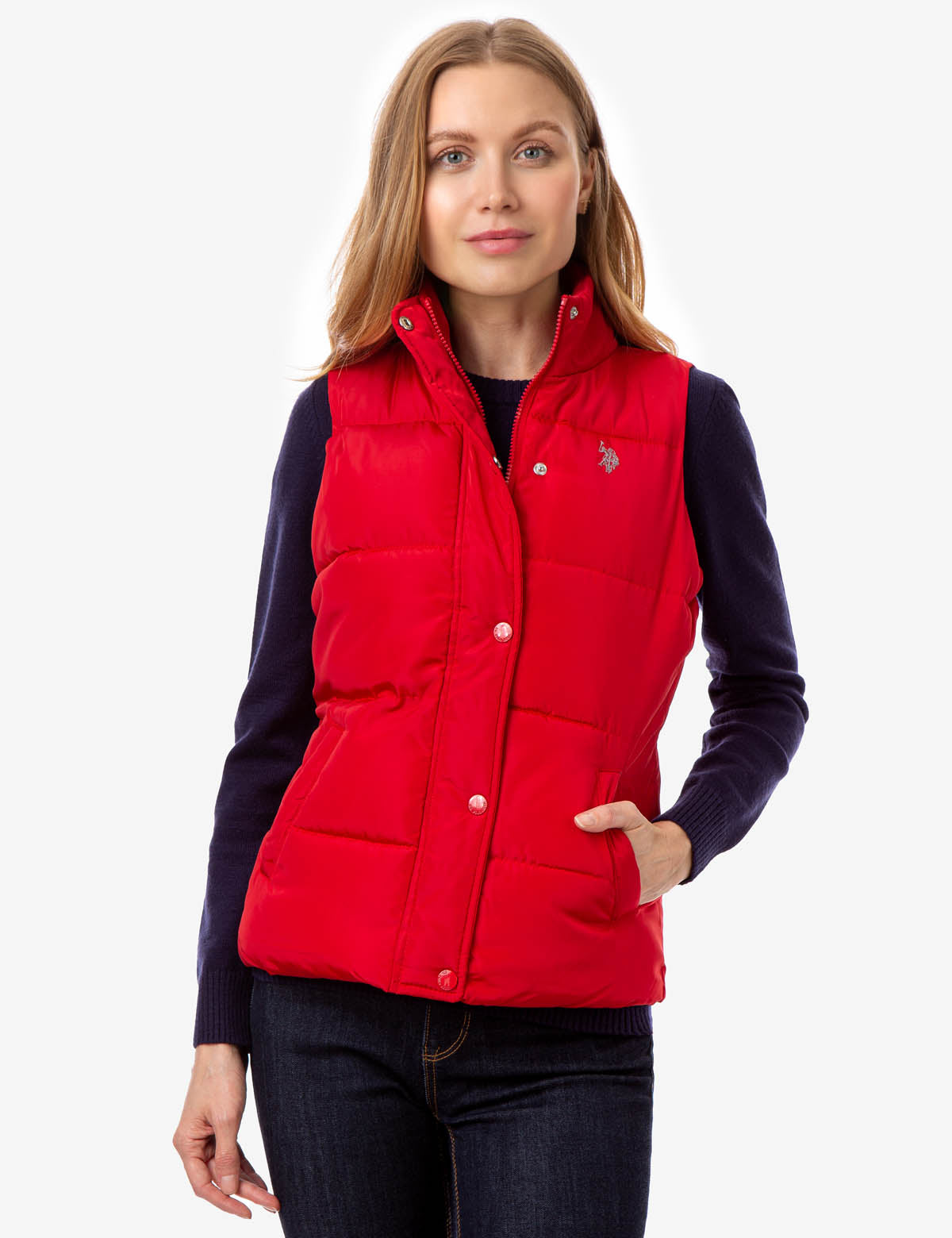 Classic Sleeveless Vest with Zipper & Pockets | Mock Neck Design
