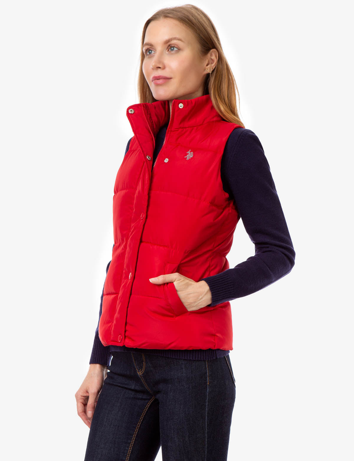 Classic Sleeveless Vest with Zipper & Pockets | Mock Neck Design