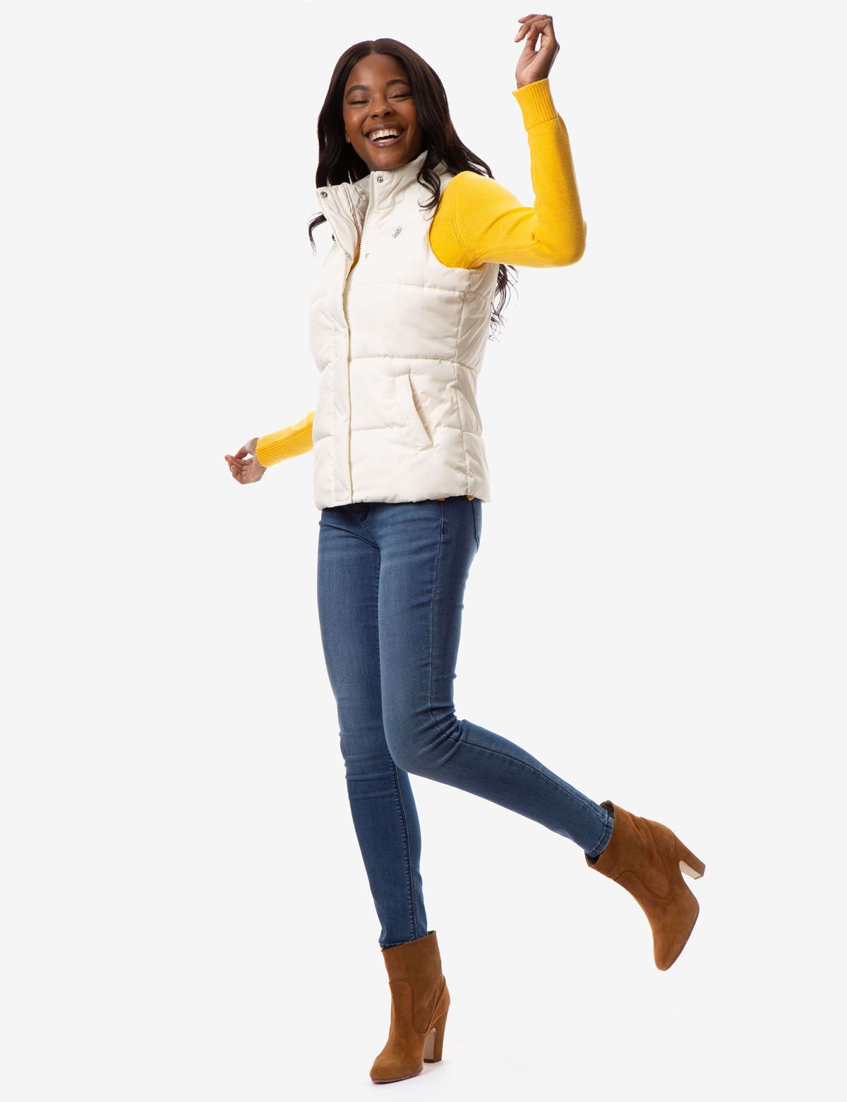 Classic Sleeveless Vest with Zipper & Pockets | Mock Neck Design