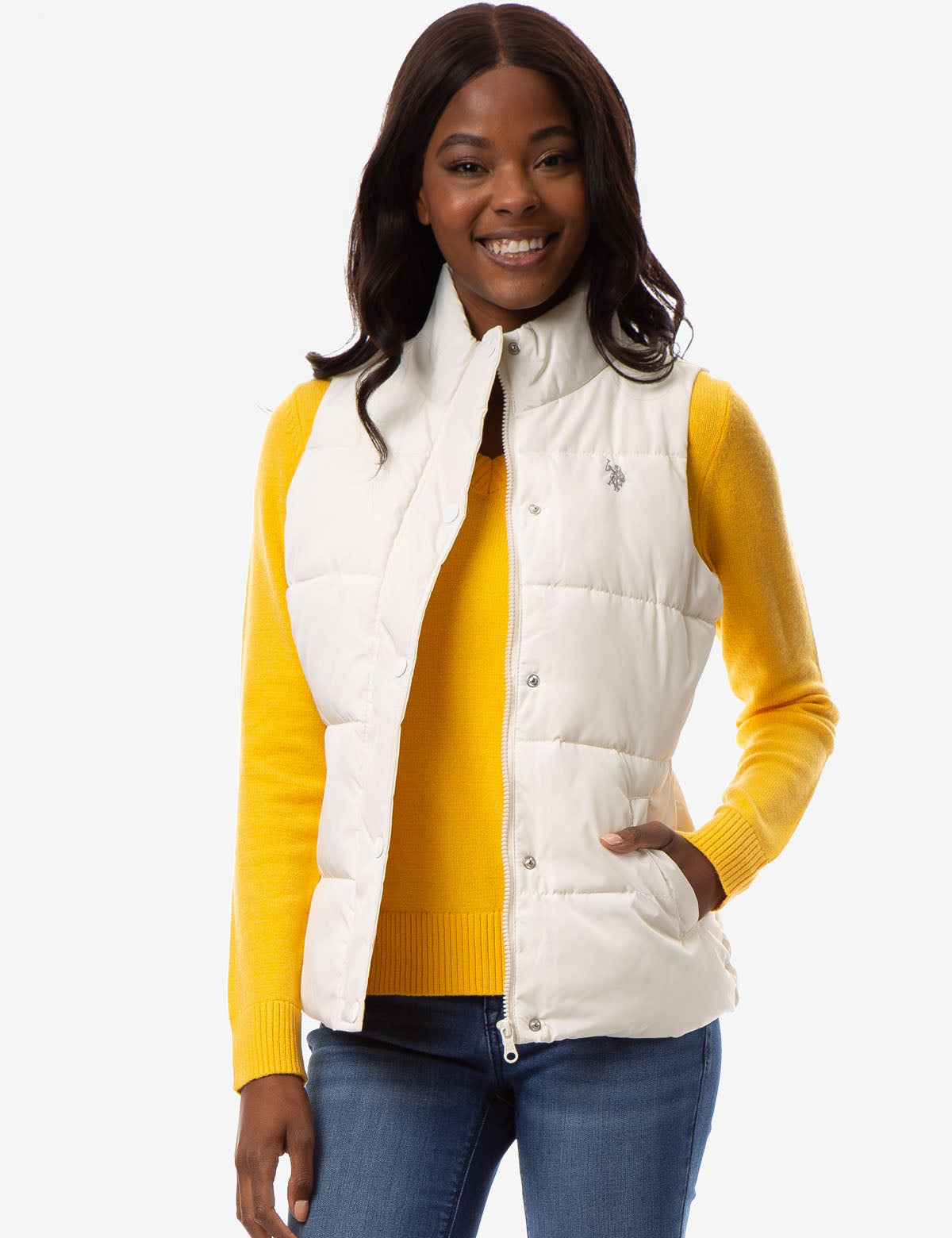 Classic Sleeveless Vest with Zipper & Pockets | Mock Neck Design