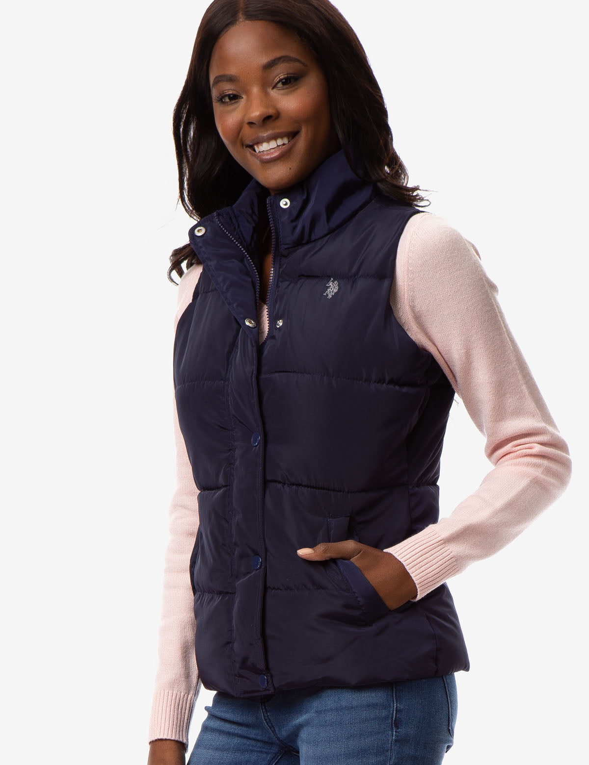 Classic Sleeveless Vest with Zipper & Pockets | Mock Neck Design