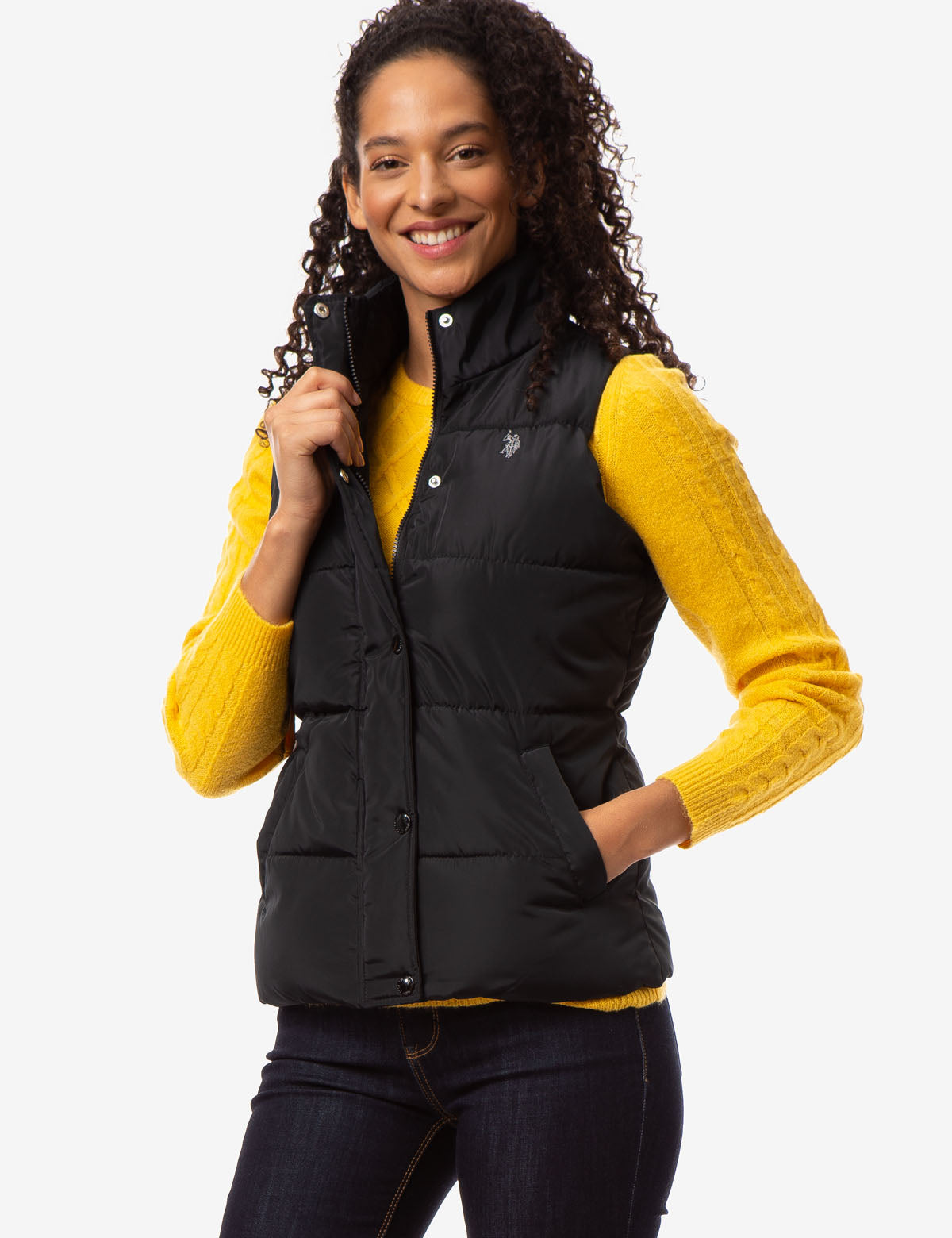 Classic Sleeveless Vest with Zipper & Pockets | Mock Neck Design