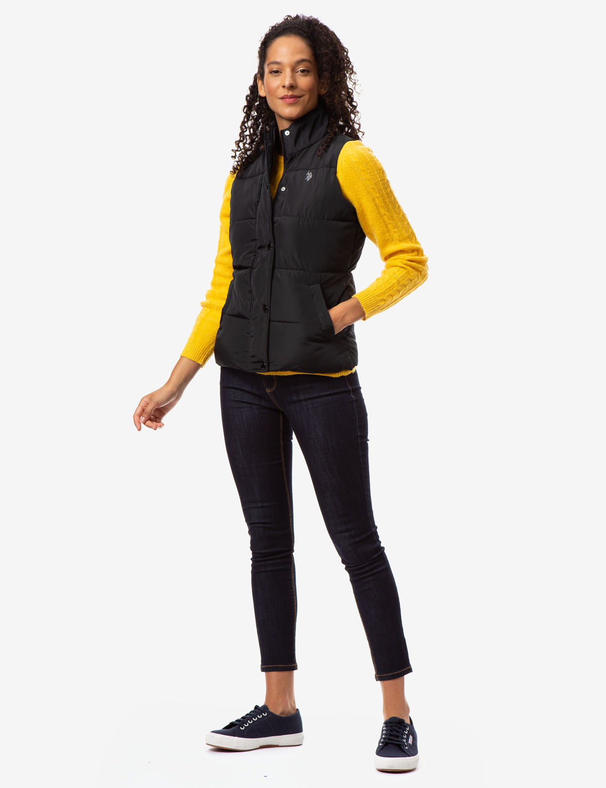 Classic Sleeveless Vest with Zipper & Pockets | Mock Neck Design