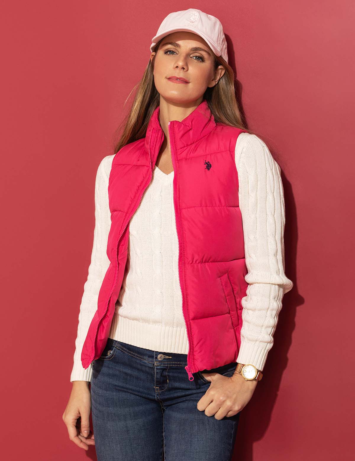 Classic Sleeveless Vest with Zipper & Pockets | Mock Neck Design