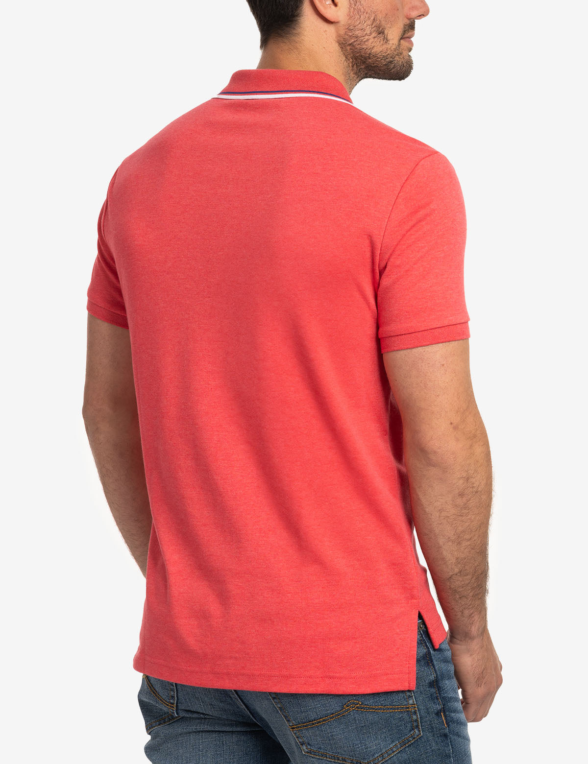 Slim Fit Tipped Polo Shirt with Embroidered Logo | Interlock Design