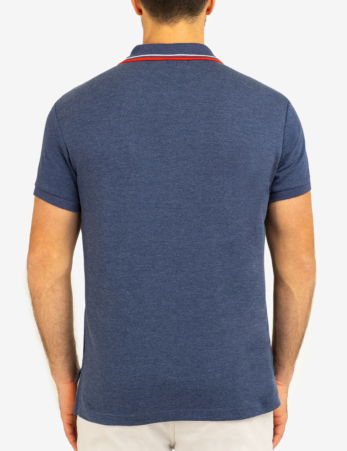 Slim Fit Tipped Polo Shirt with Embroidered Logo | Interlock Design