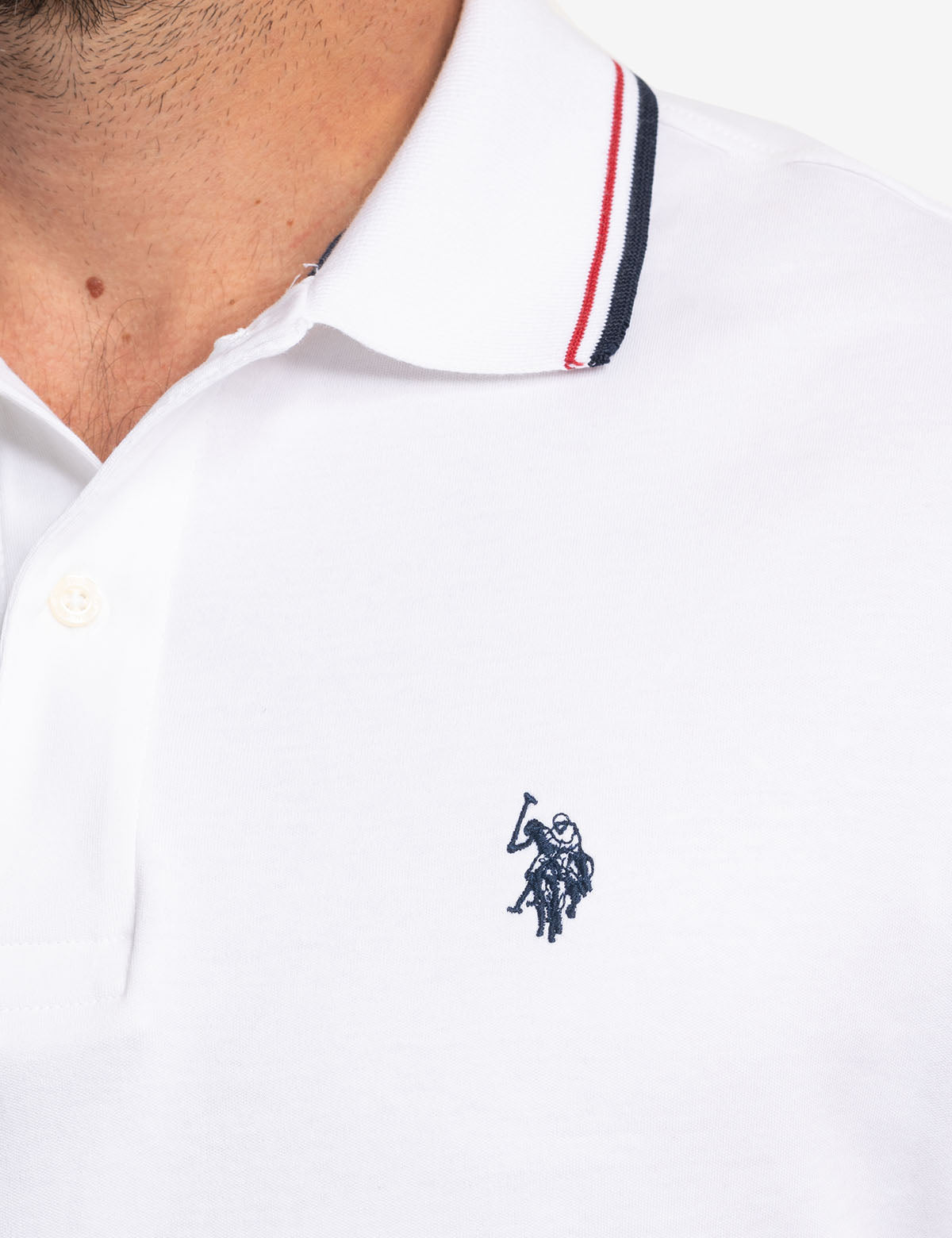 Slim Fit Tipped Polo Shirt with Embroidered Logo | Interlock Design