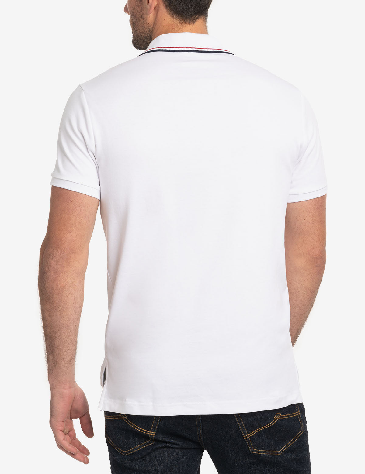 Slim Fit Tipped Polo Shirt with Embroidered Logo | Interlock Design