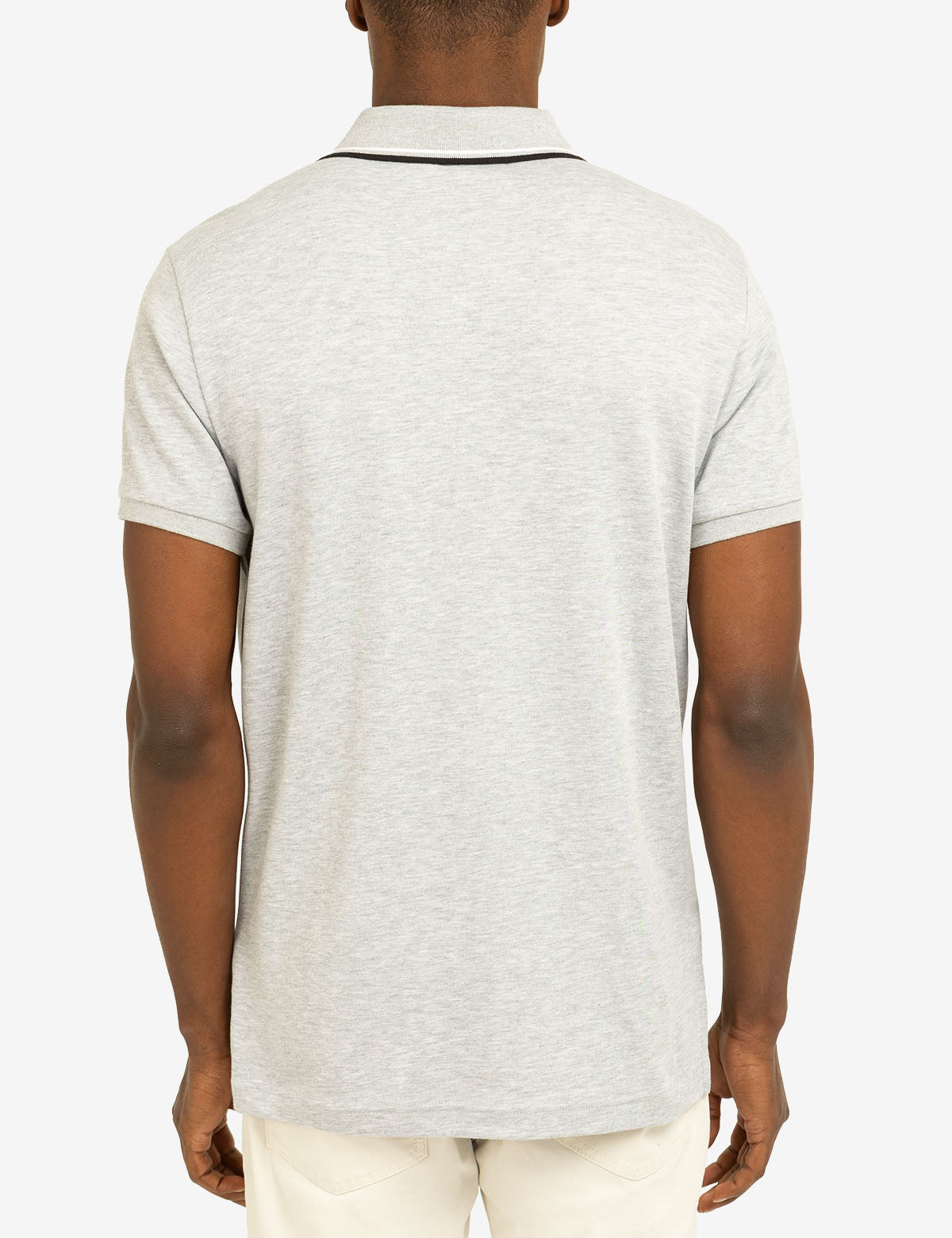 Slim Fit Tipped Polo Shirt with Embroidered Logo | Interlock Design