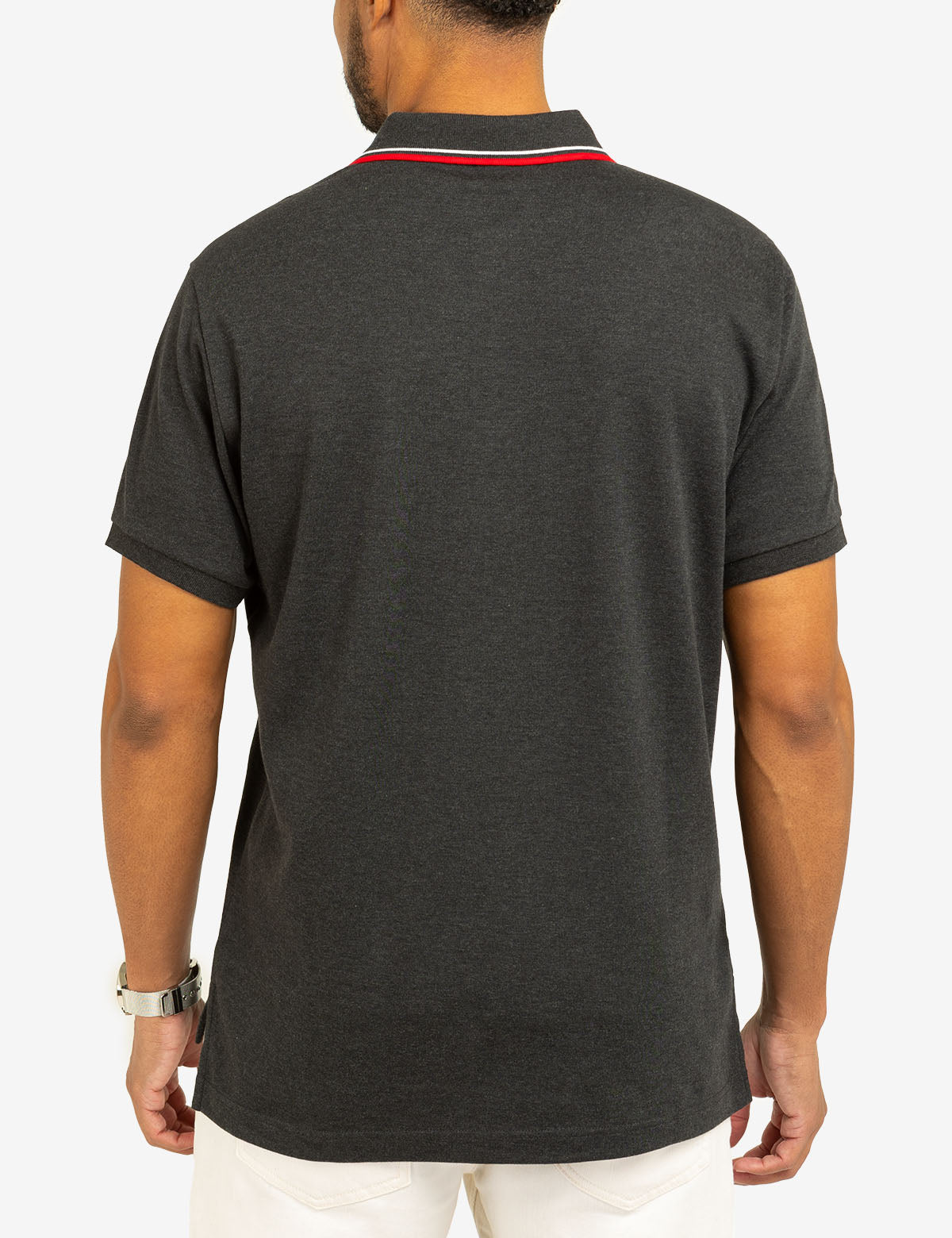 Slim Fit Tipped Polo Shirt with Embroidered Logo | Interlock Design