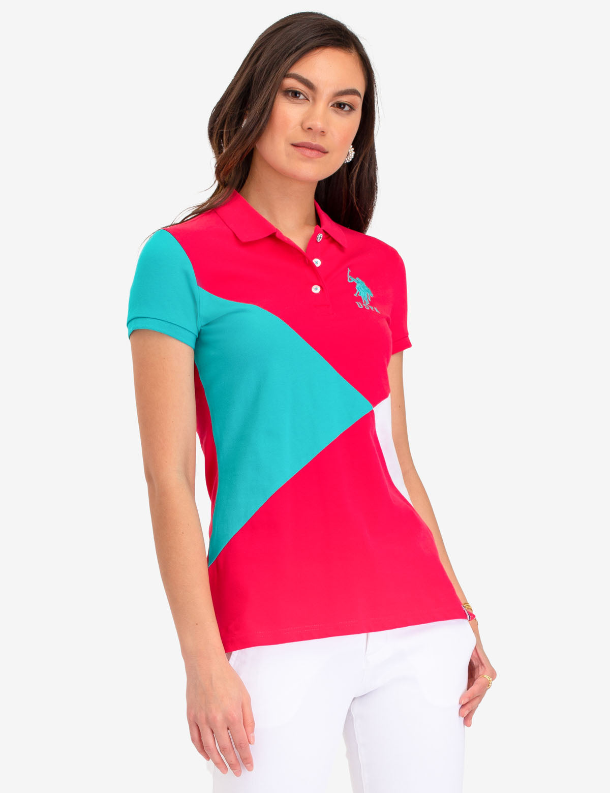 Colorblock Polo Shirt with Vented Sides | Coloblock