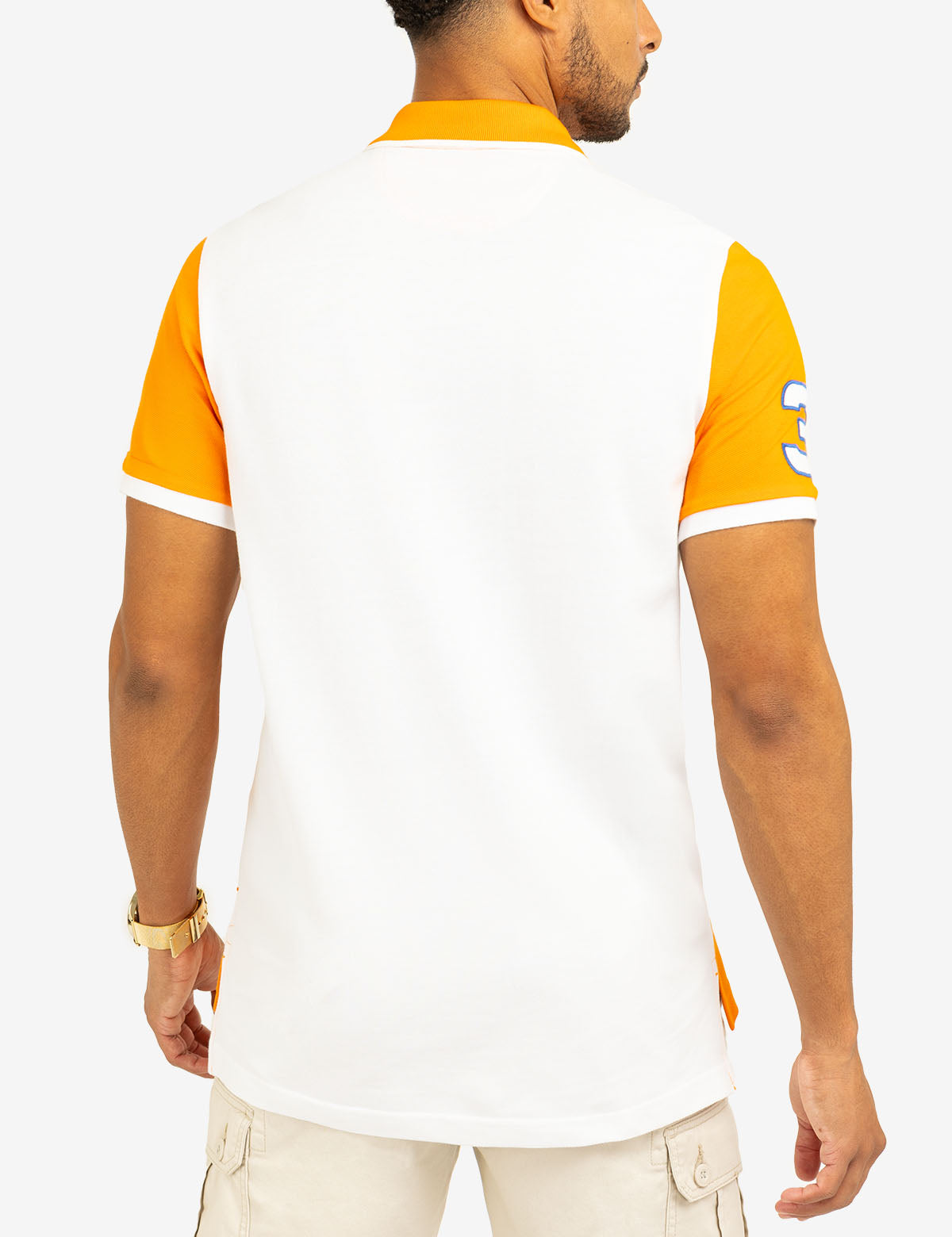 Color Block Pique Polo Shirt with Sash Front | Casual Style