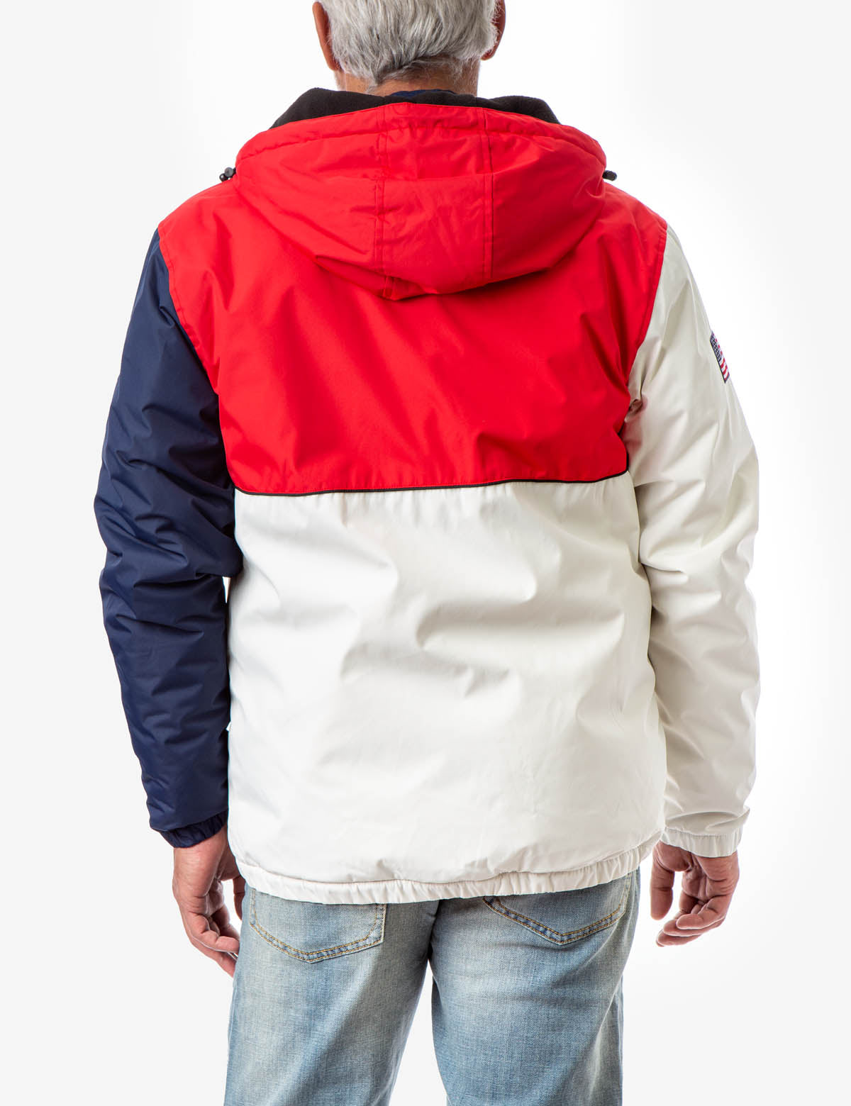 Colorblock Americana Windbreaker with Hood & Side Pockets | U.S. POLO ASSN.