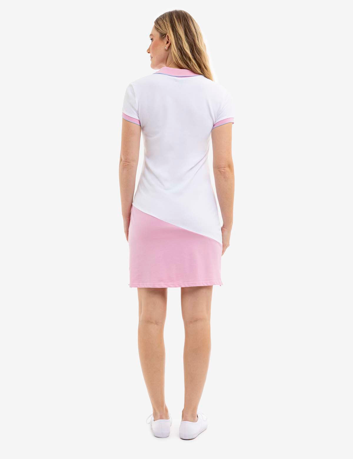 Colorblock Polo Dress with Bold Logo | Casual Women's Wear