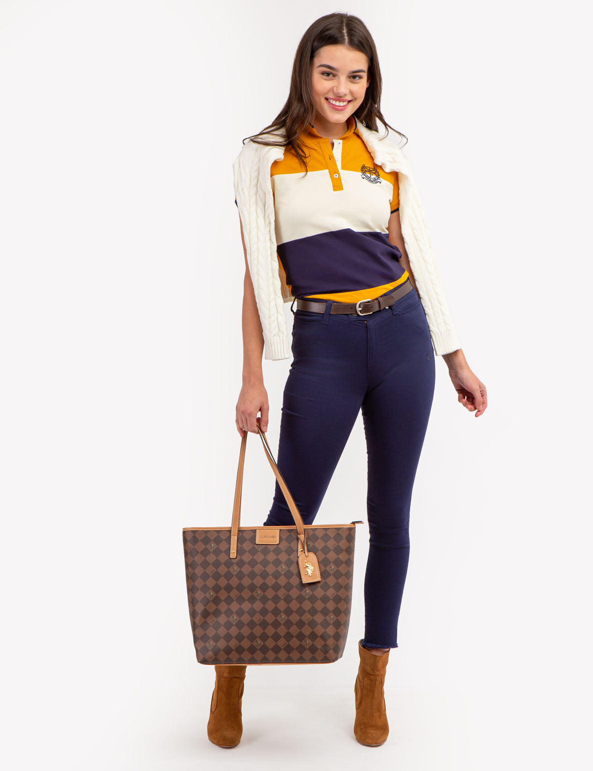 Colorblock Polo Shirt with Crest Logo | Classic Casual Wear