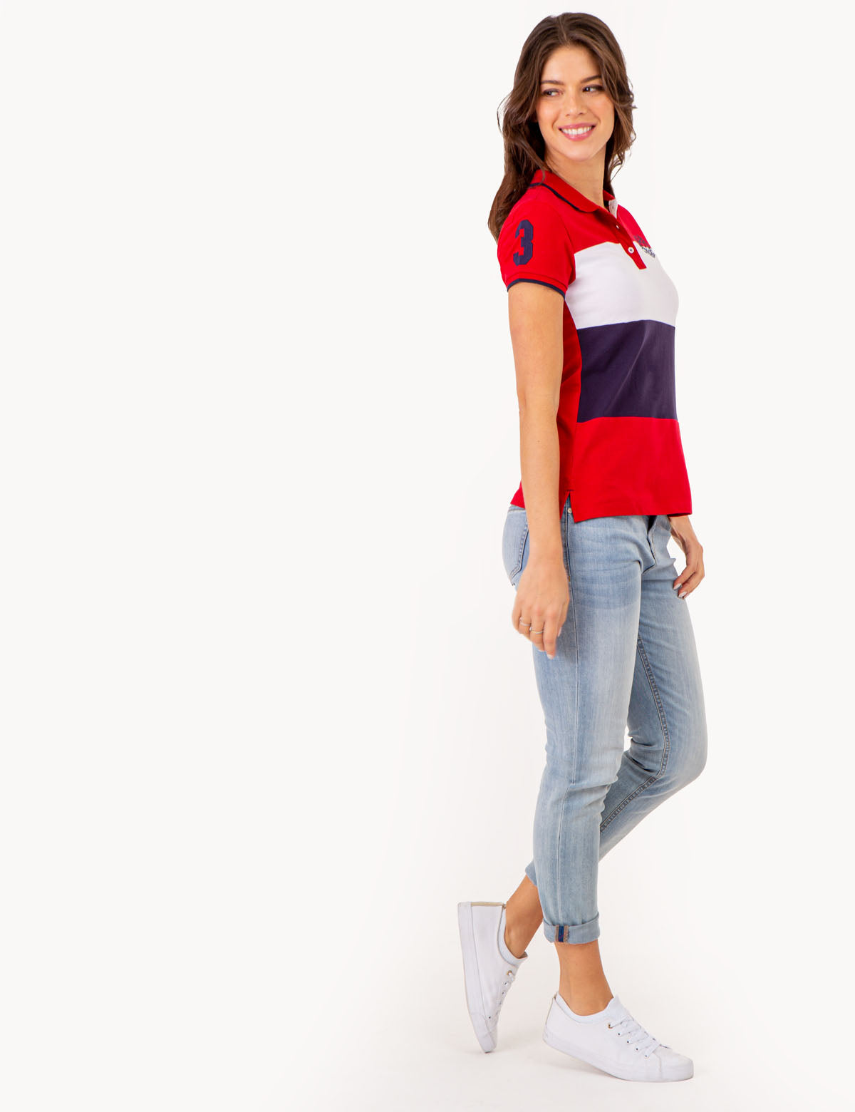 Colorblock Polo Shirt with Crest Logo | Classic Casual Wear