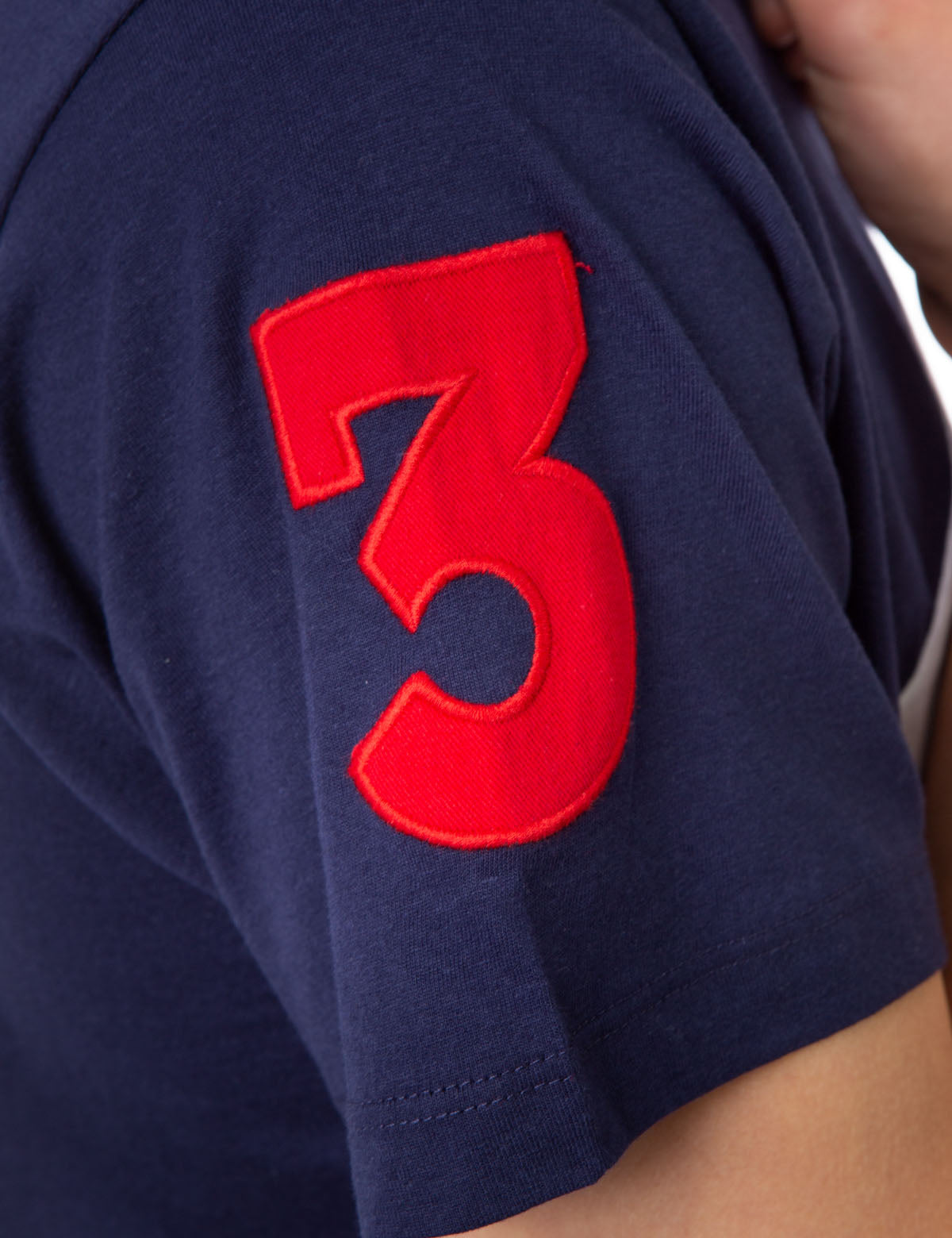 Colorblock Crew Neck T-Shirt with Embroidered Logo | USPA