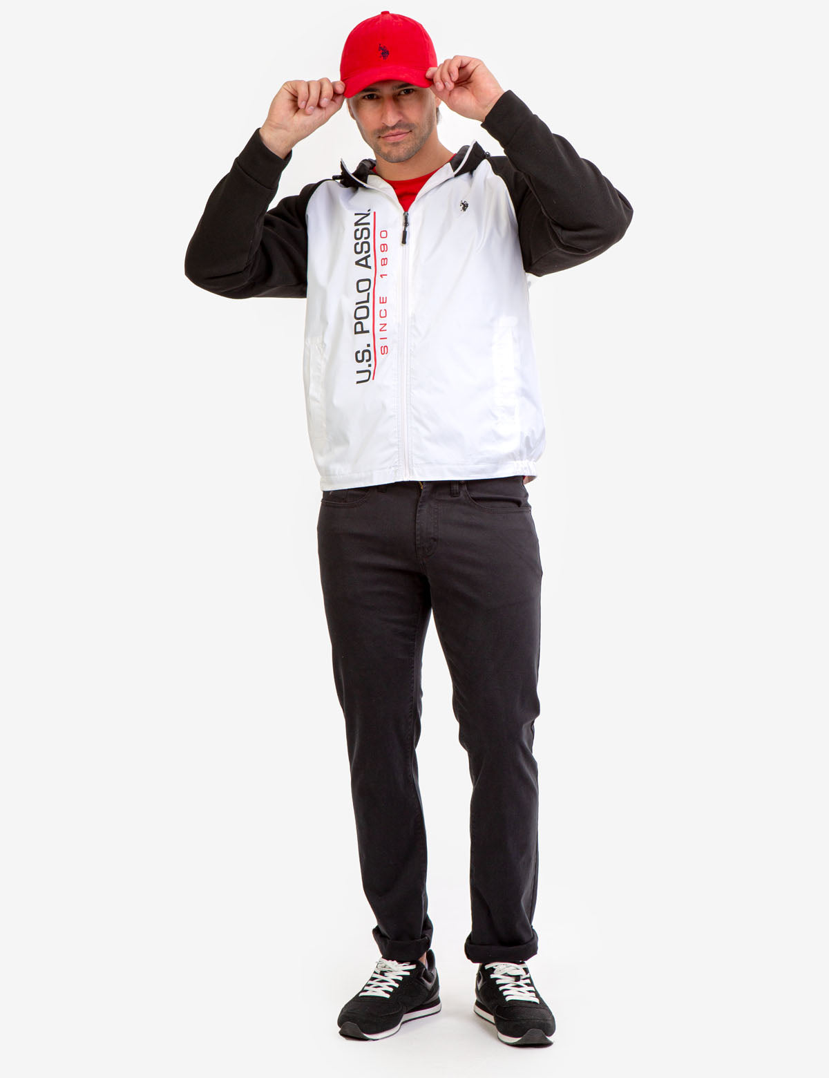 Colorblock Fleece Hooded Jacket with Front Pockets & Adjustable Hood | U.S. Polo Assn.