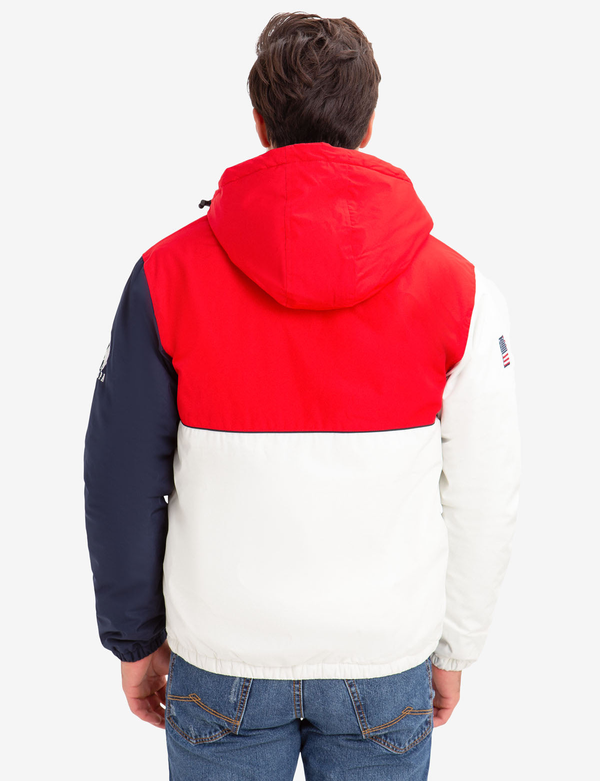 Fleece-Lined Hooded Coat with Colorblock Design | U.S. Polo Assn.