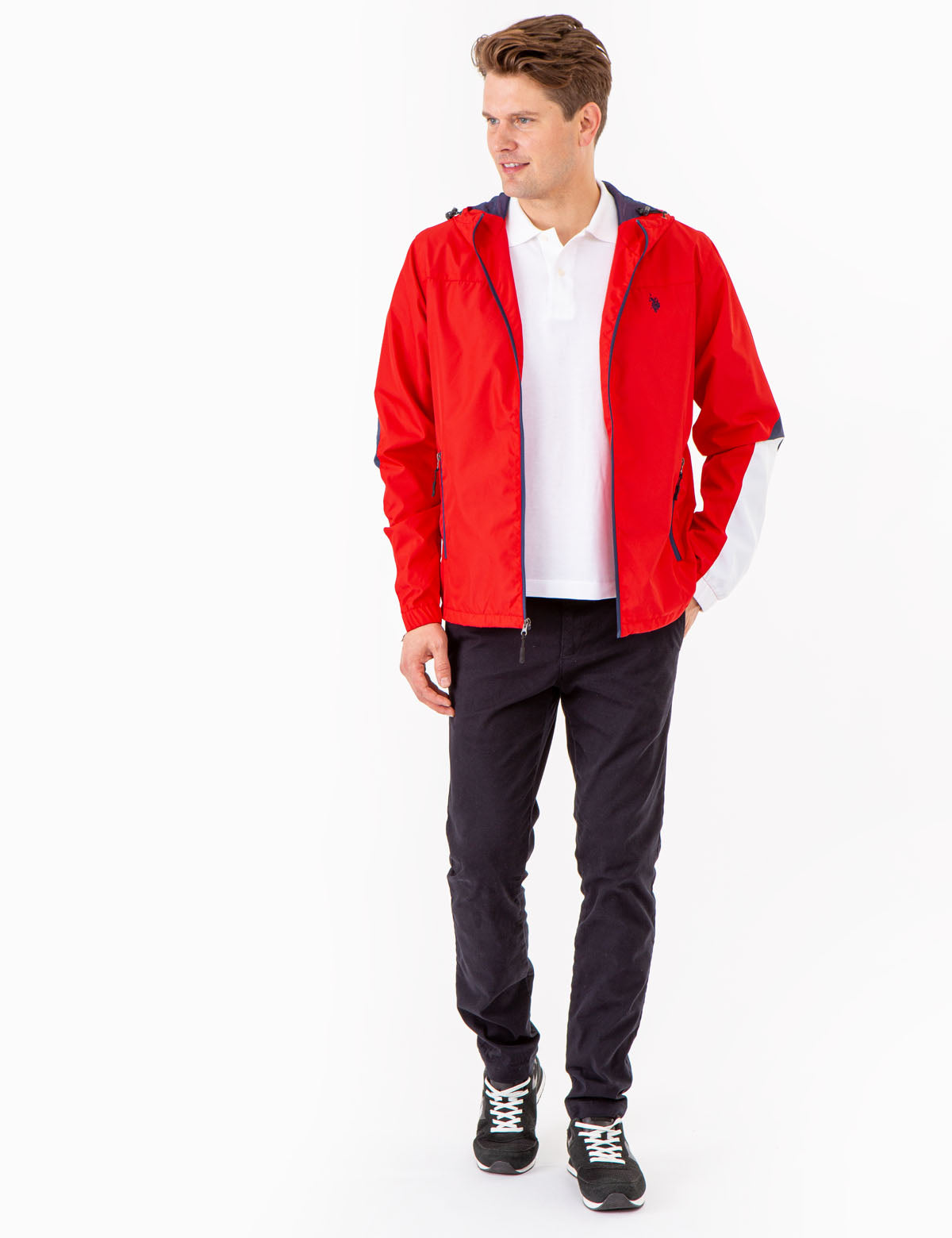 Colorblock Hooded Jacket for Men & Women | Windproof & Stylish
