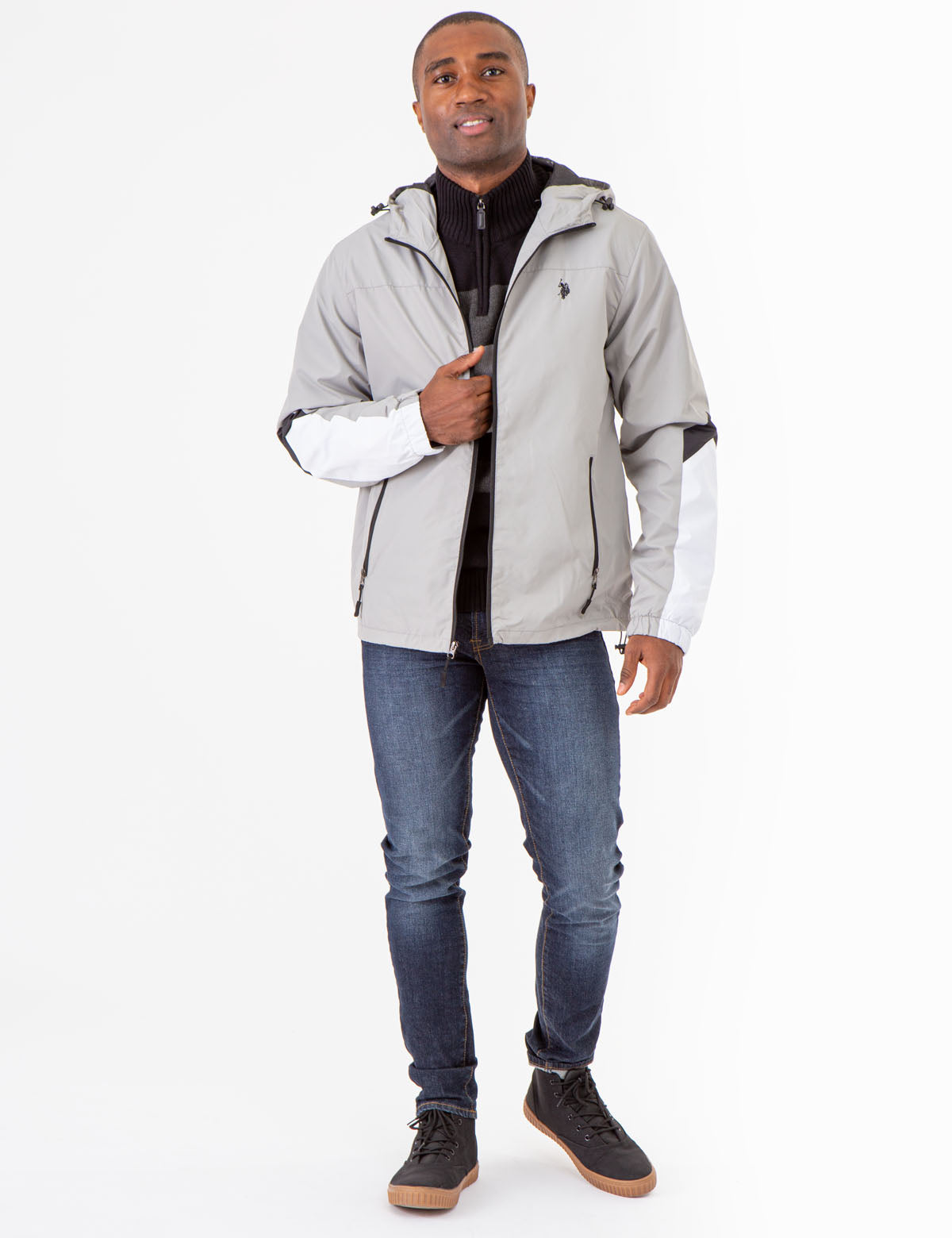 Colorblock Hooded Jacket for Men & Women | Windproof & Stylish