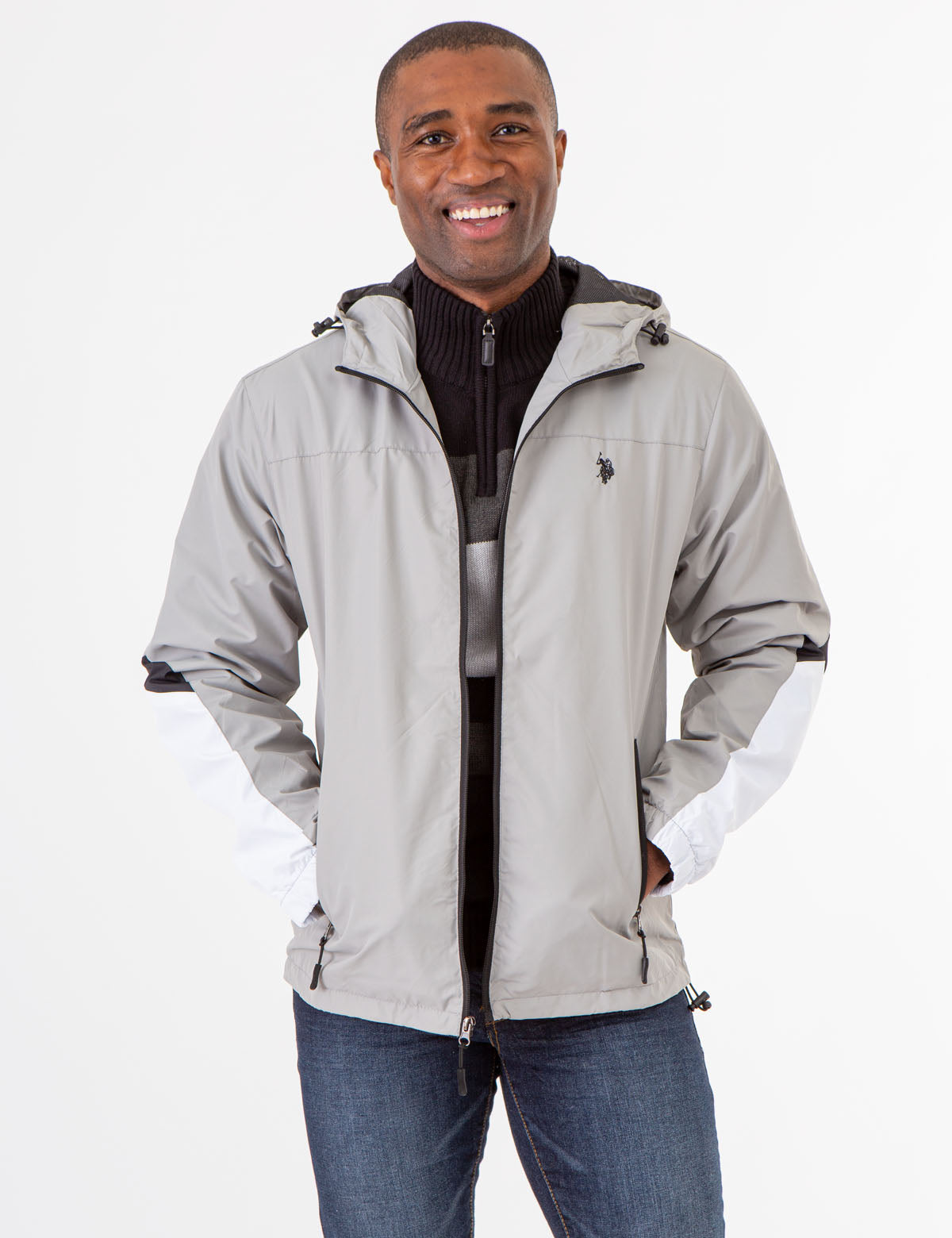 Colorblock Hooded Jacket for Men & Women | Windproof & Stylish