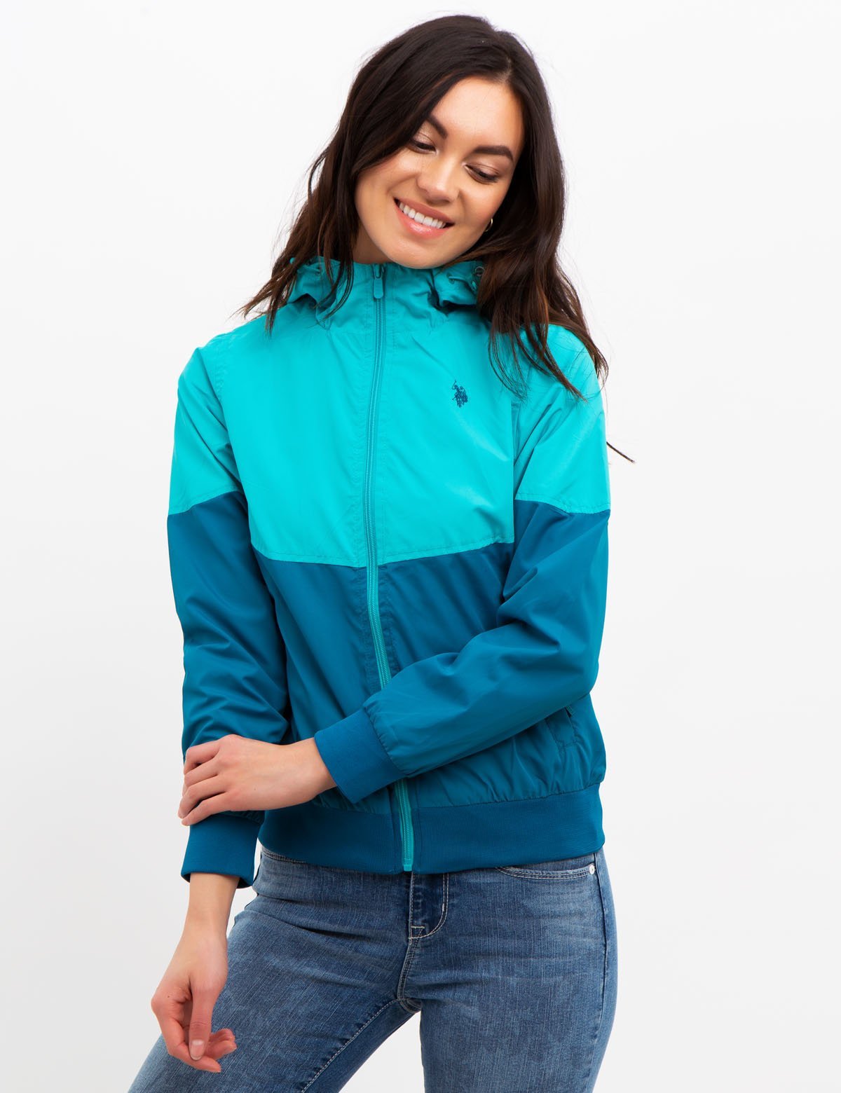 Colorblock Hooded Windbreaker Jacket for Outdoor & Travel