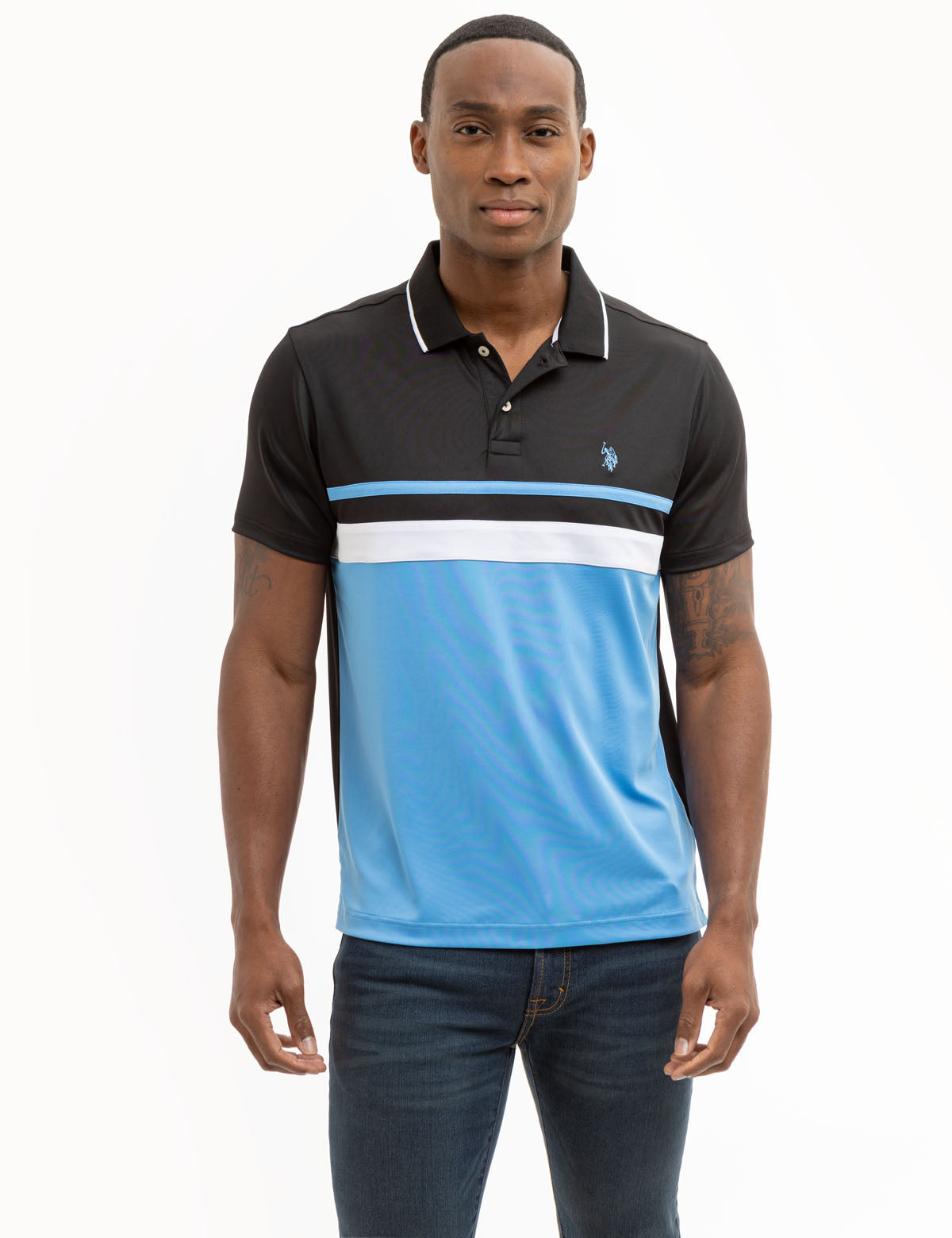 Colorblock Performance Polo Shirt for Men | Jersey Sportswear