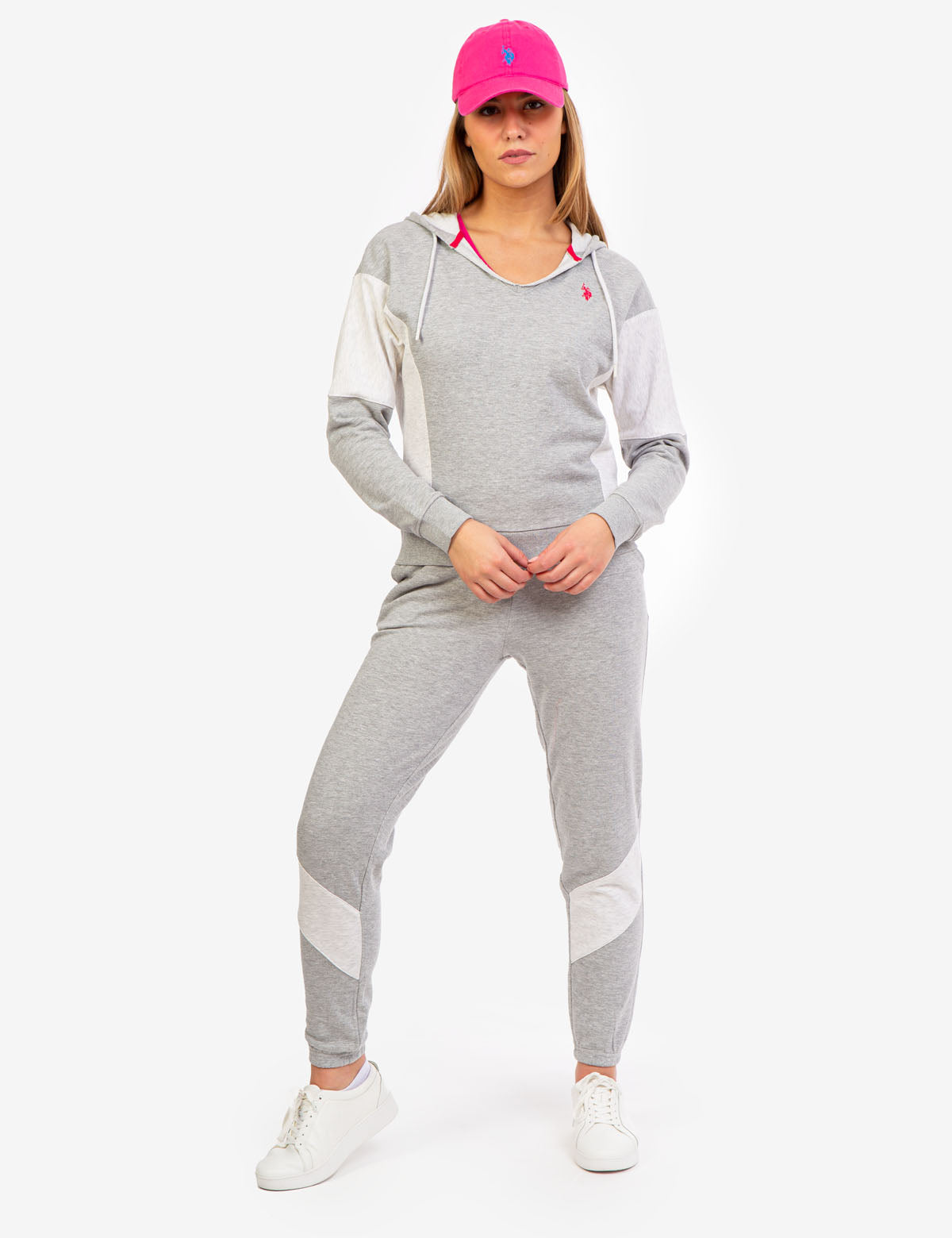 Colorblock Jogger Pants with Elastic Waistband & Pockets