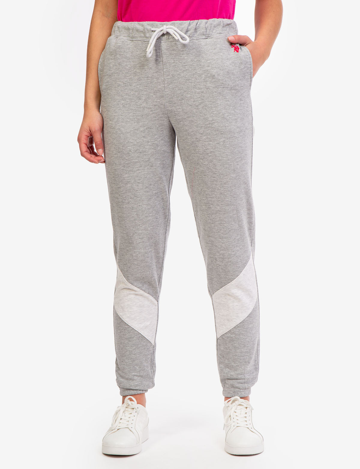 Colorblock Jogger Pants with Elastic Waistband & Pockets