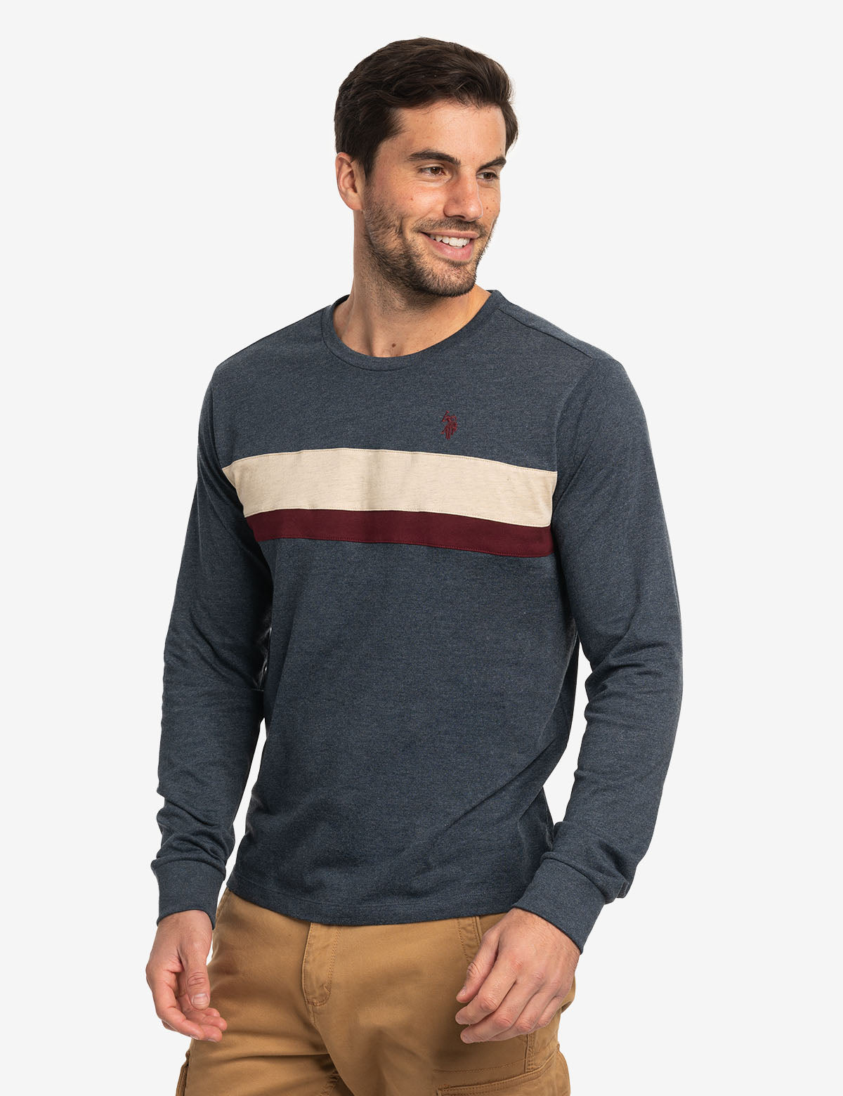 Colorblock Long Sleeve Jersey T-Shirt | Casual Comfort Fit