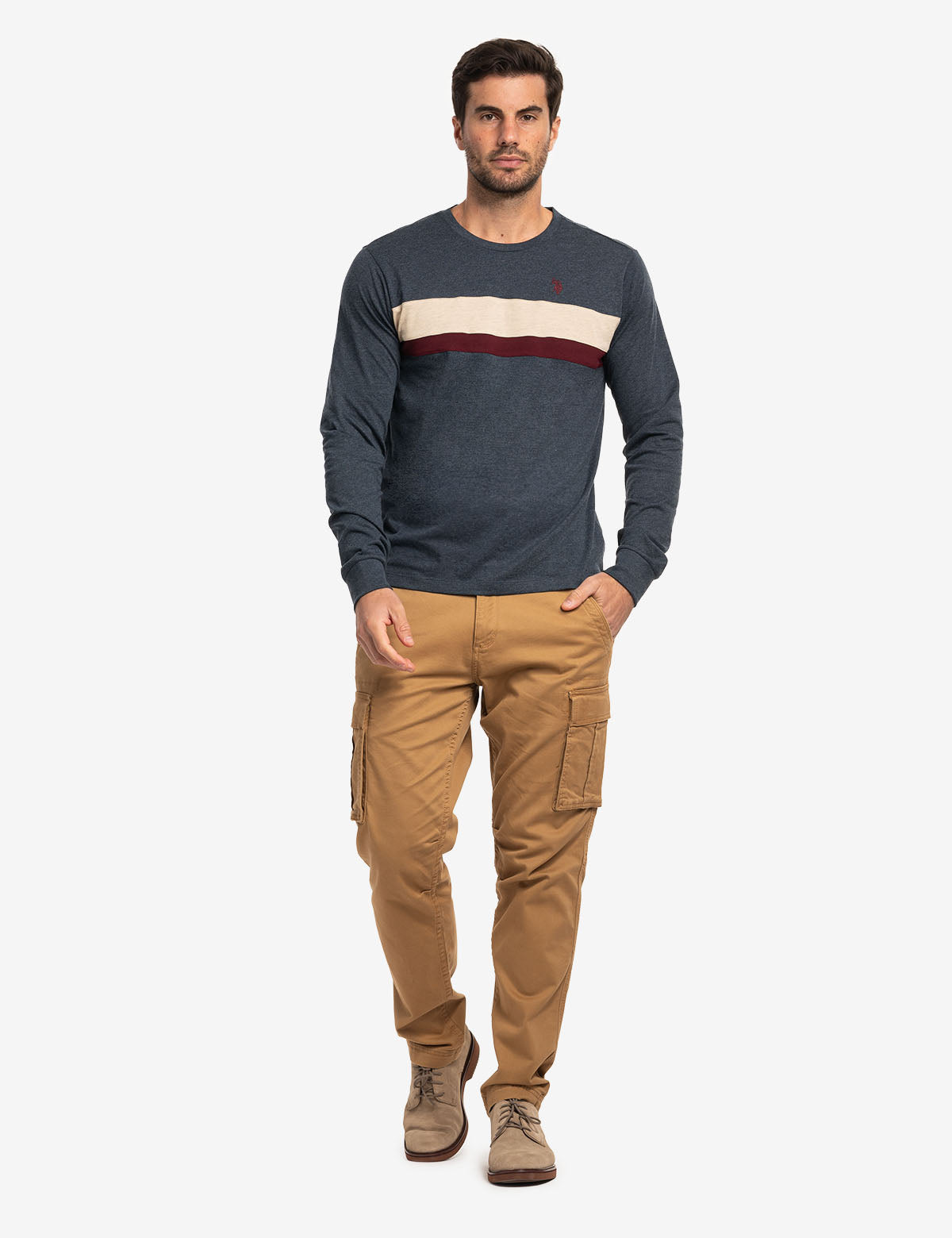 Colorblock Long Sleeve Jersey T-Shirt | Casual Comfort Fit