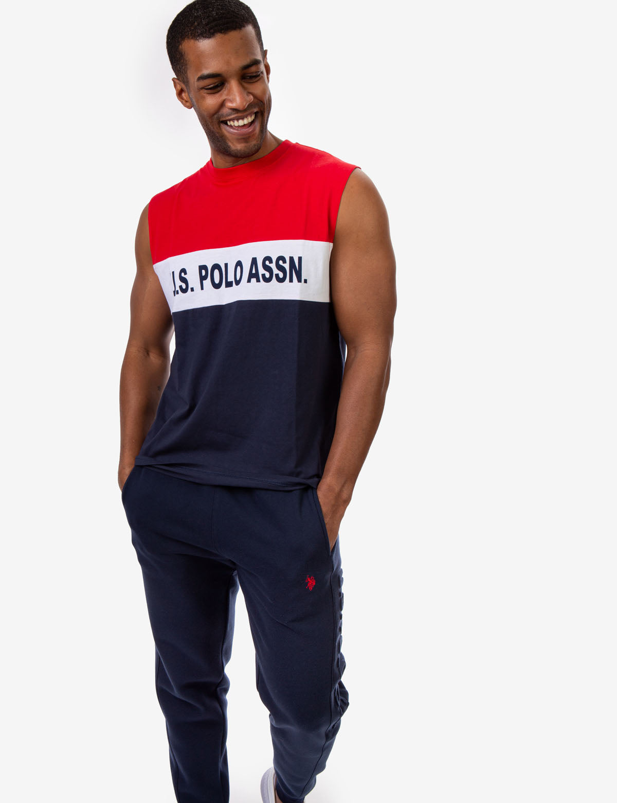 Colorblock Muscle Tank with Crew Neck & Sleeveless Design | U.S. Polo Assn.