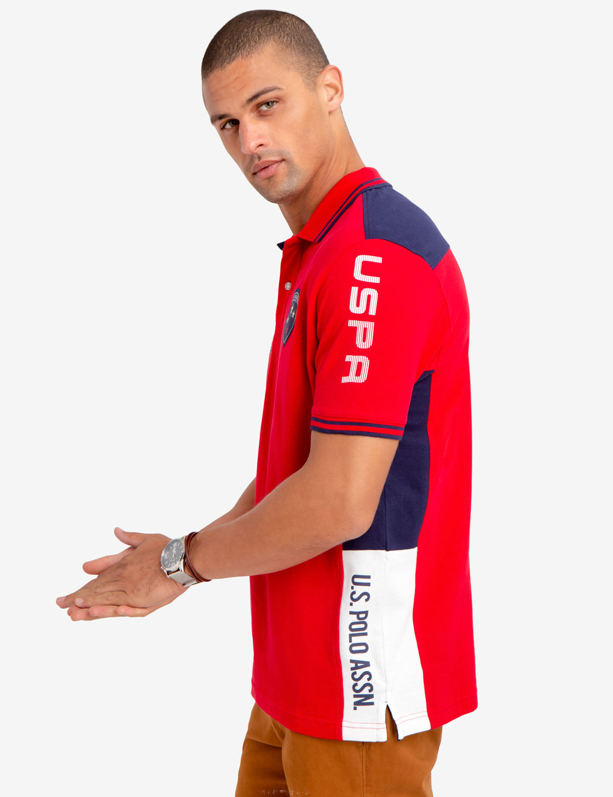 Colorblock Polo Shirt with USPA Patch & Vented Hems | U.S. Polo Assn.