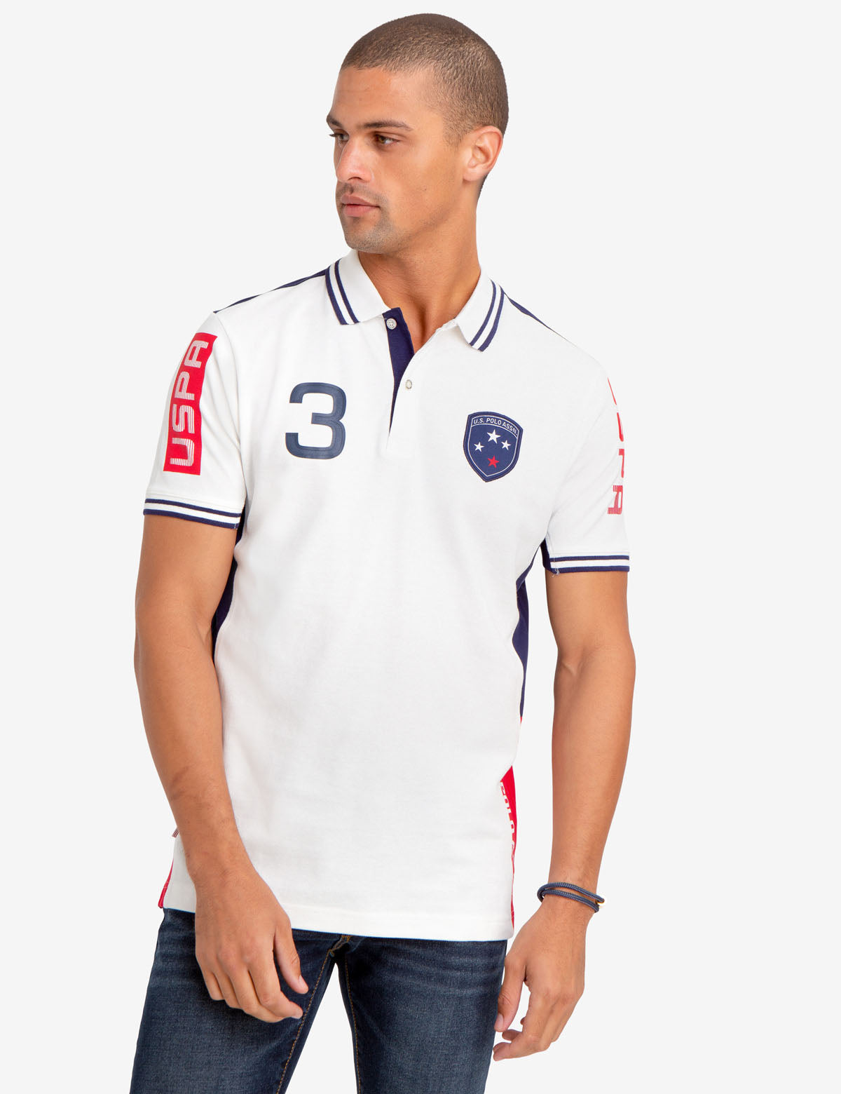 Colorblock Polo Shirt with USPA Patch & Vented Hems | U.S. Polo Assn.