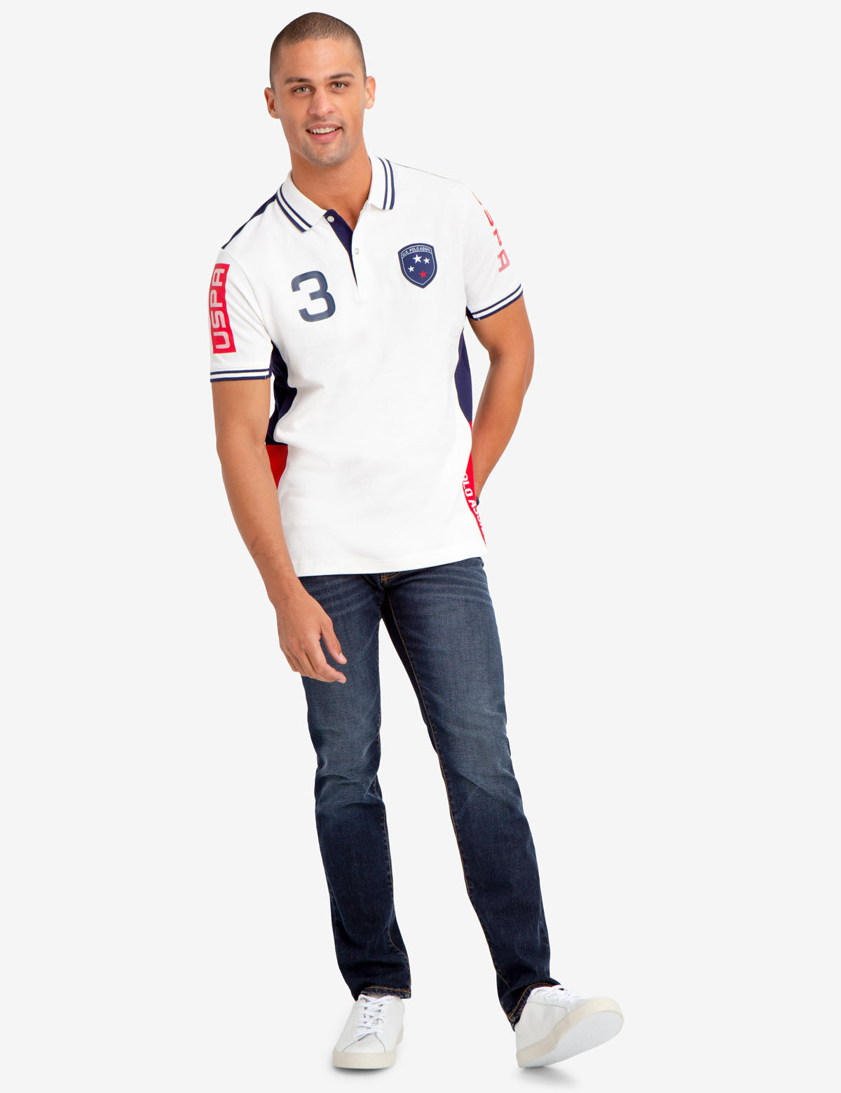 Colorblock Polo Shirt with USPA Patch & Vented Hems | U.S. Polo Assn.