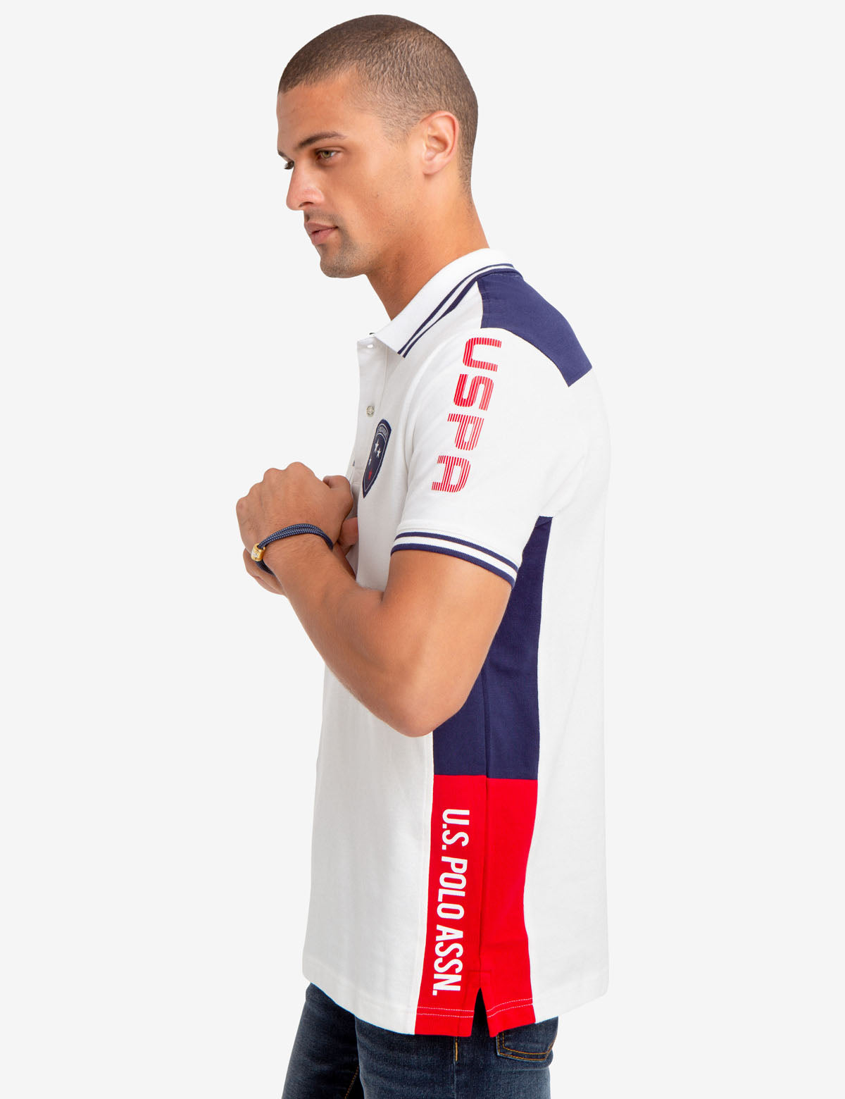 Colorblock Polo Shirt with USPA Patch & Vented Hems | U.S. Polo Assn.