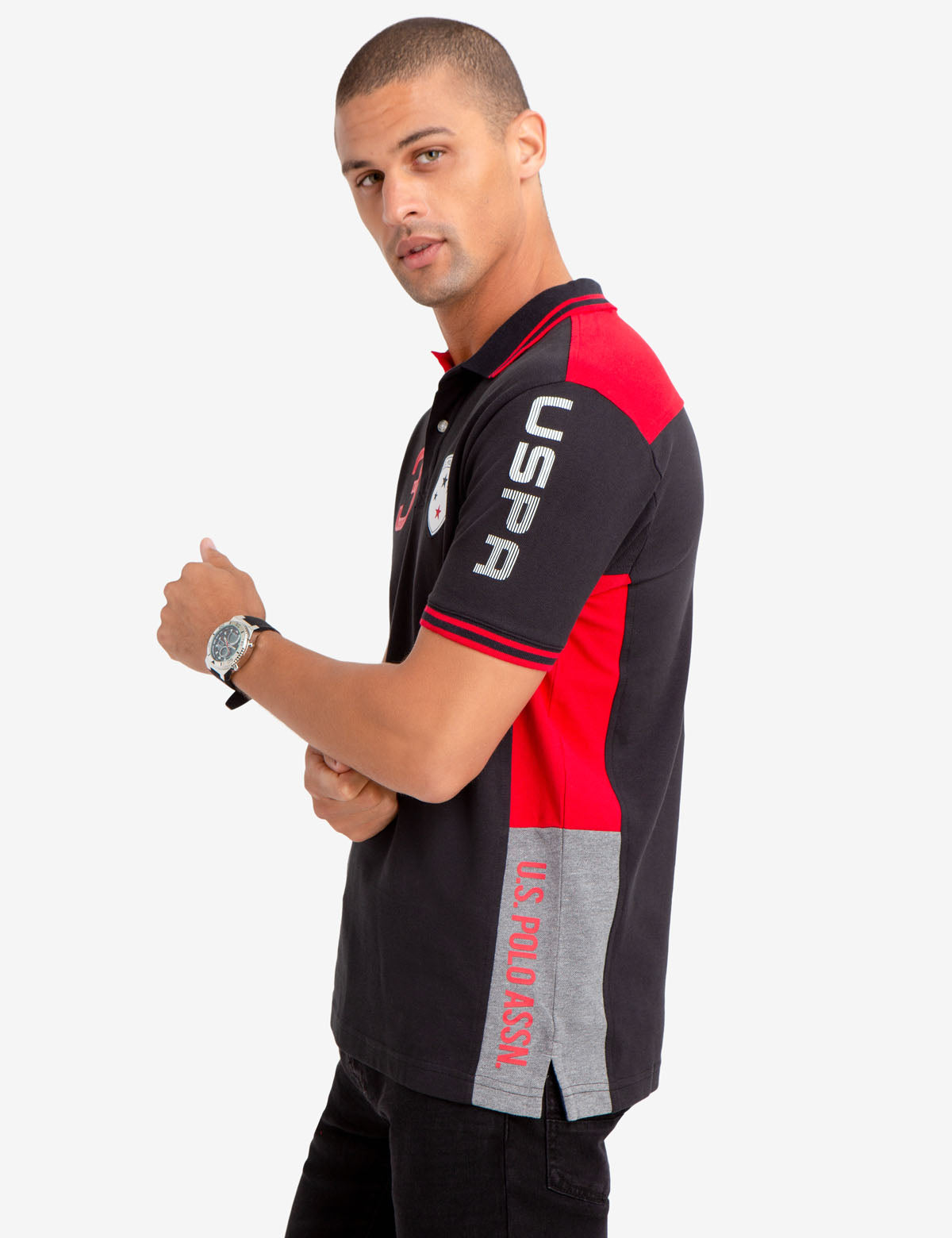 Colorblock Polo Shirt with USPA Patch & Vented Hems | U.S. Polo Assn.