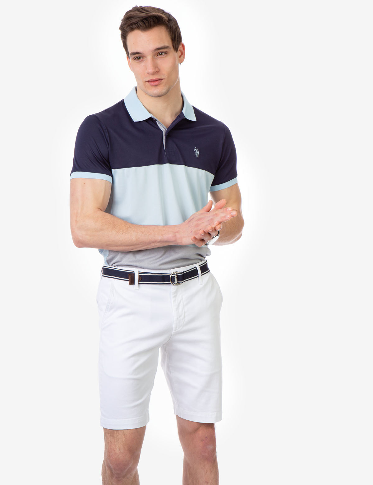 Colorblock Golf Shirt with Moisture-Wicking Fabric | U.S. POLO ASSN.