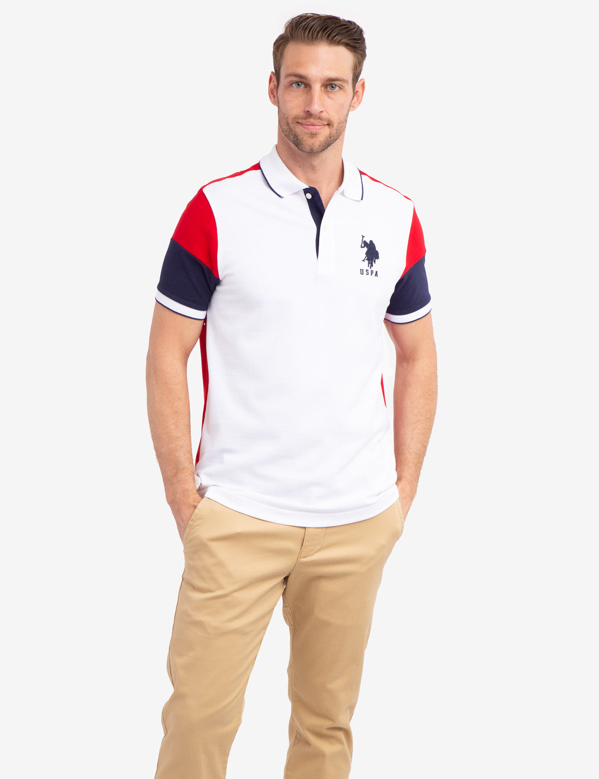 Colorblock Pique Polo Shirt with Contrast Details | Classic Fit