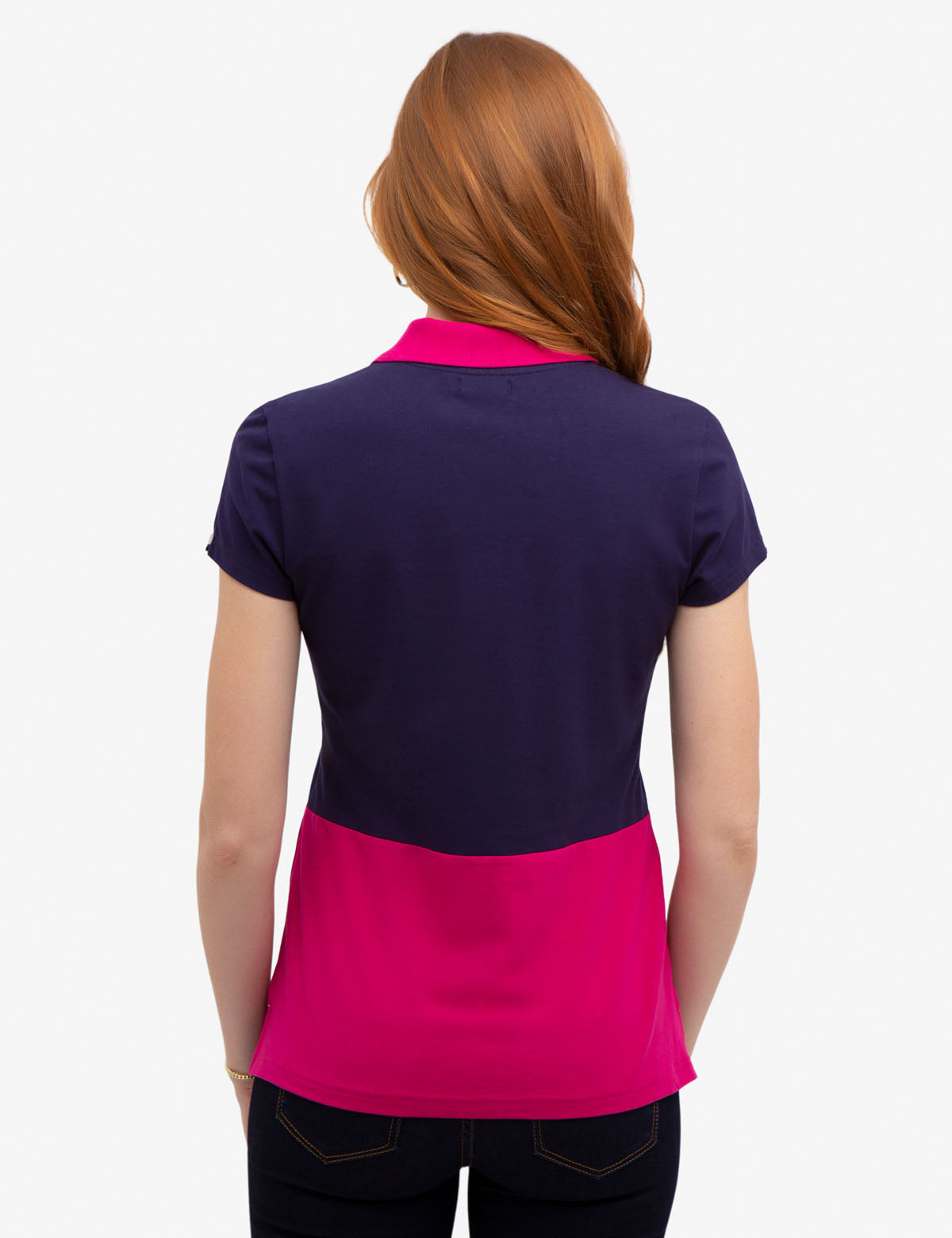Colorblock Polo Shirt for Men | 100% Cotton with Rib Knit Cuffs