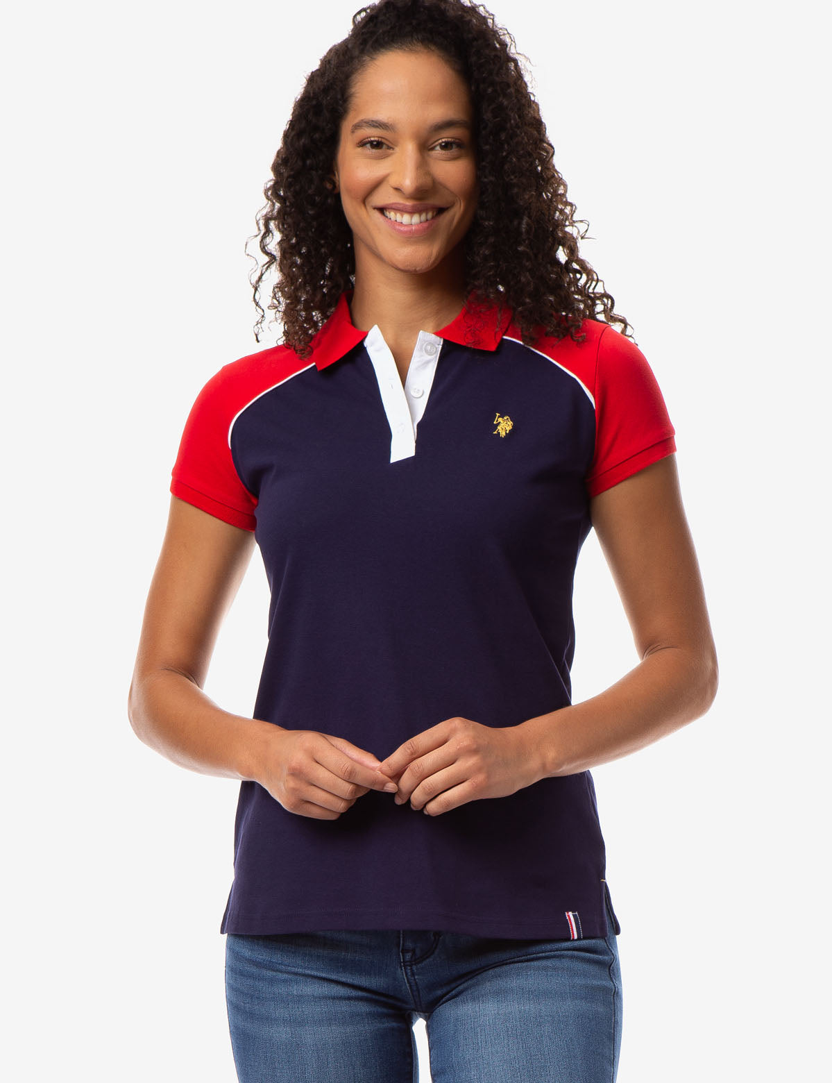 Colorblock Polo Shirt for Men | 100% Cotton with Rib Knit Cuffs