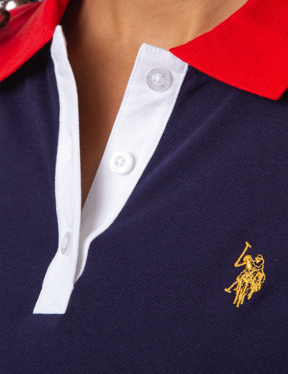 Colorblock Polo Shirt for Men | 100% Cotton with Rib Knit Cuffs