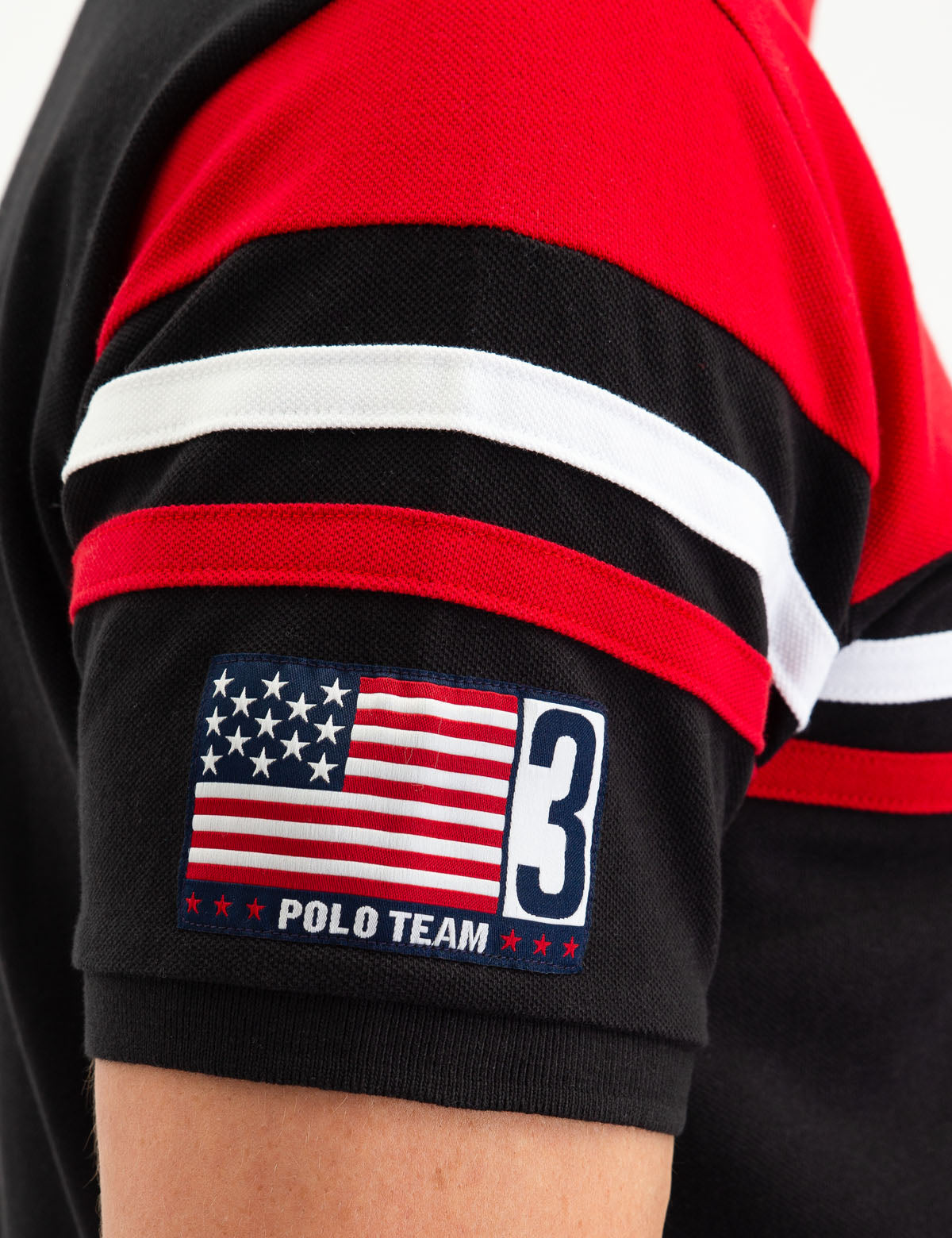 Colorblock Stripe Polo Shirt with Button Placket & Logo | Casual Men's Top