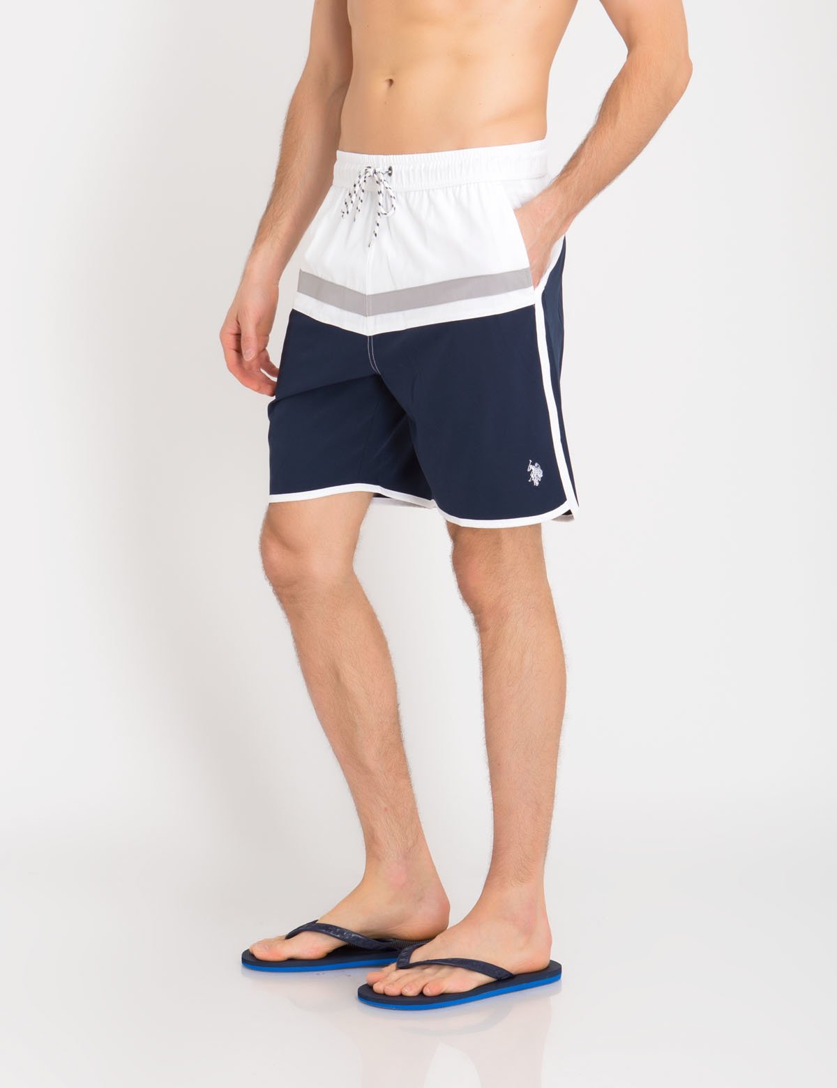 Colorblock Swim Trunks with Elastic Waist & Mesh Lining | U.S. Polo Assn.